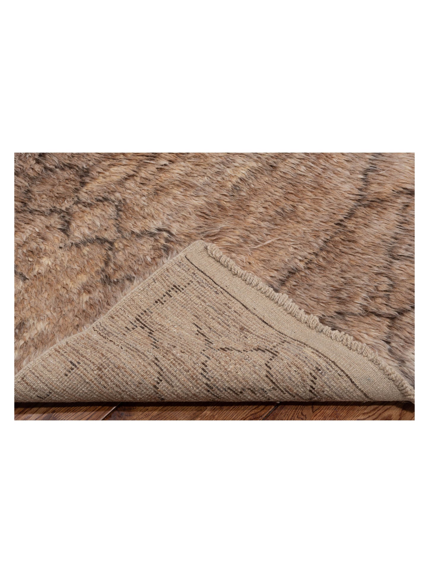 Berber Kaunas Brown Dark Brown 8.10x11 Hand Knotted Rug