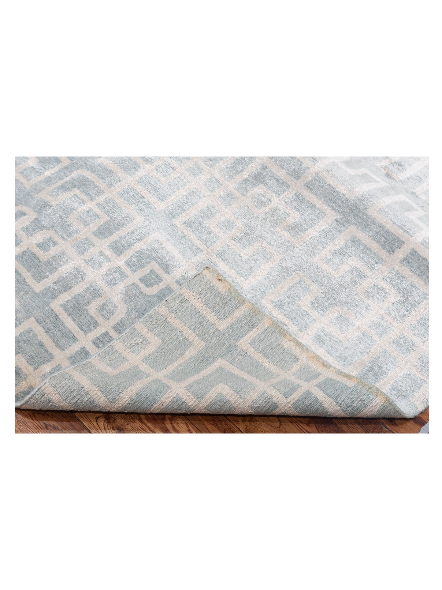 Tibetino 119201 Blue 8x9.8 Hand Knotted Rug