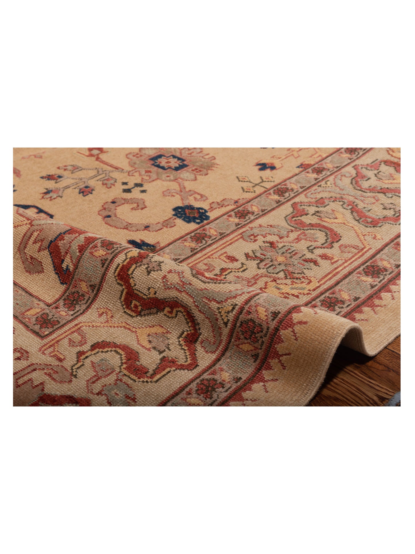Antique Loom 105097 Beige Ivory 6.11x8.4 Hand Knotted Rug