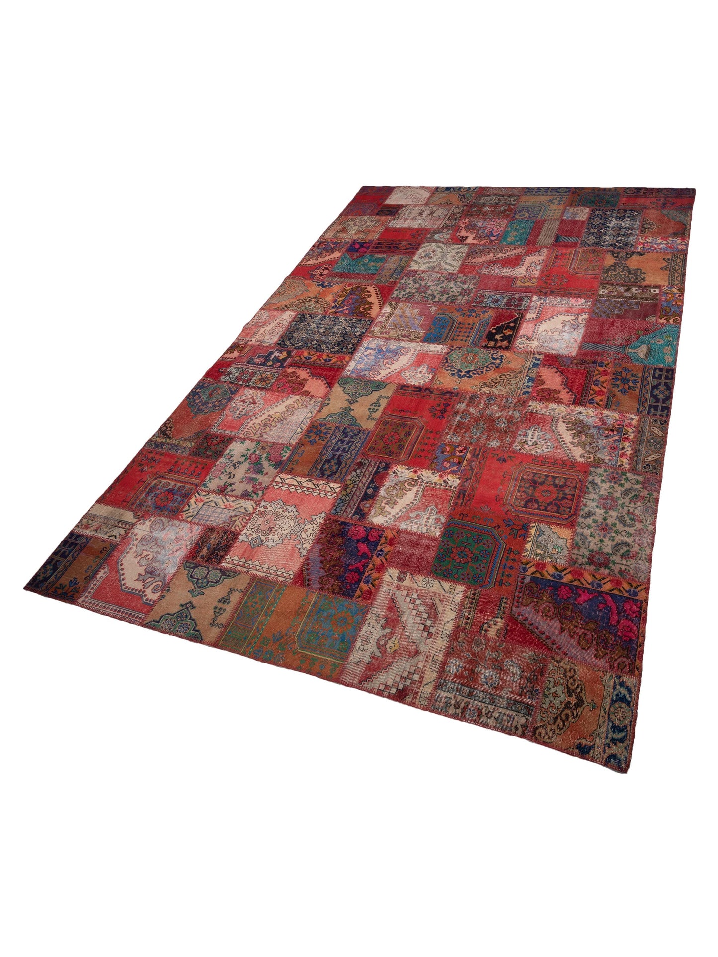 Turkish Vestige Patchwork 130982 Multi 12x17.11 Hand Knotted Rug
