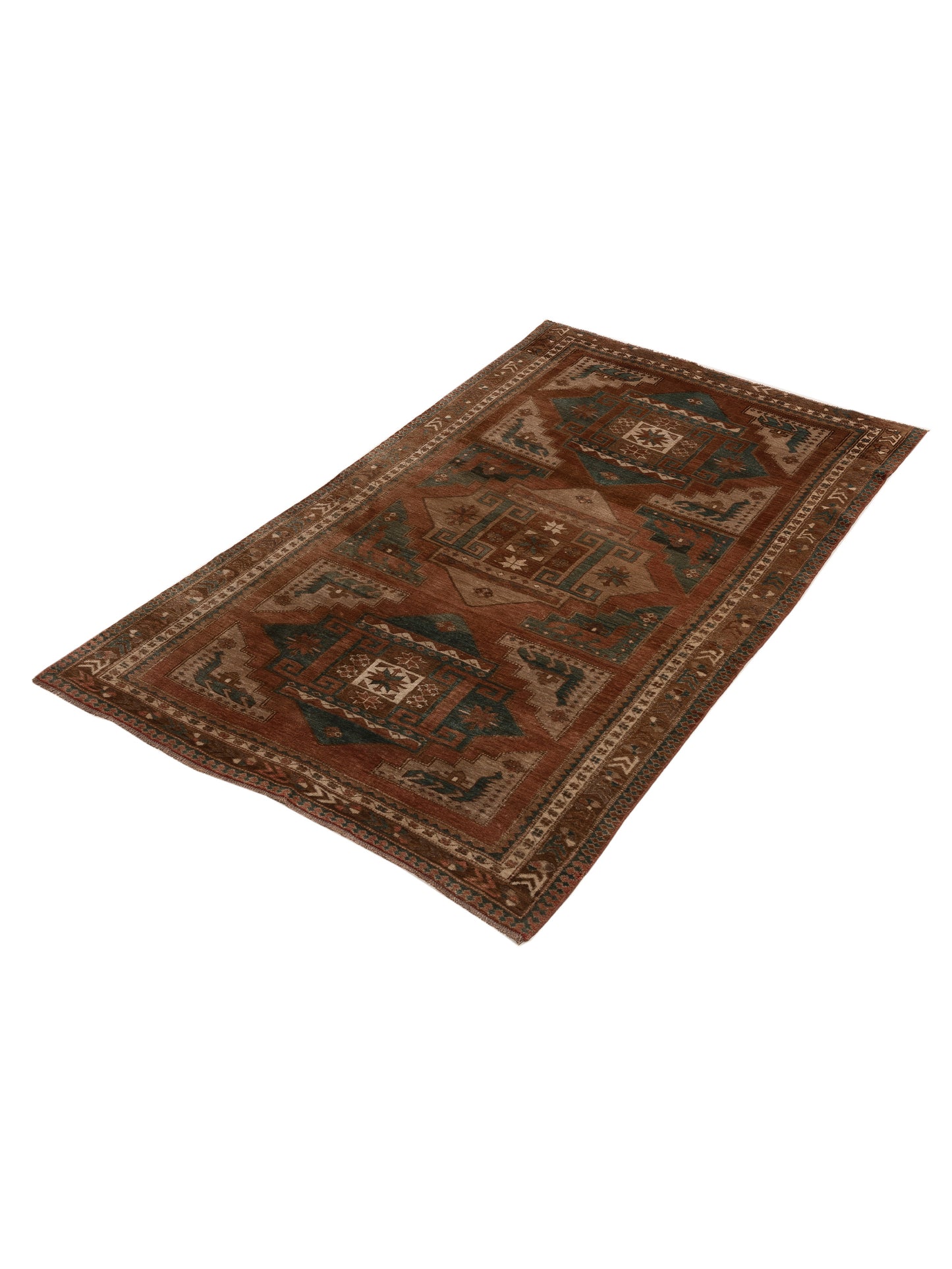 Old Anatolian 154170 Brown Brown 5.1x8.5 Hand Knotted Rug