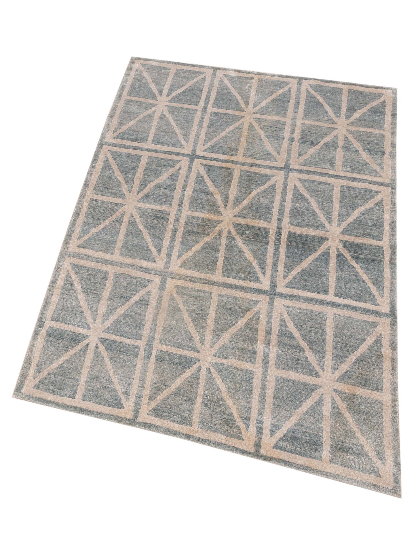 Tibetino 119759 Blue 4x6.1 Hand Knotted Rug
