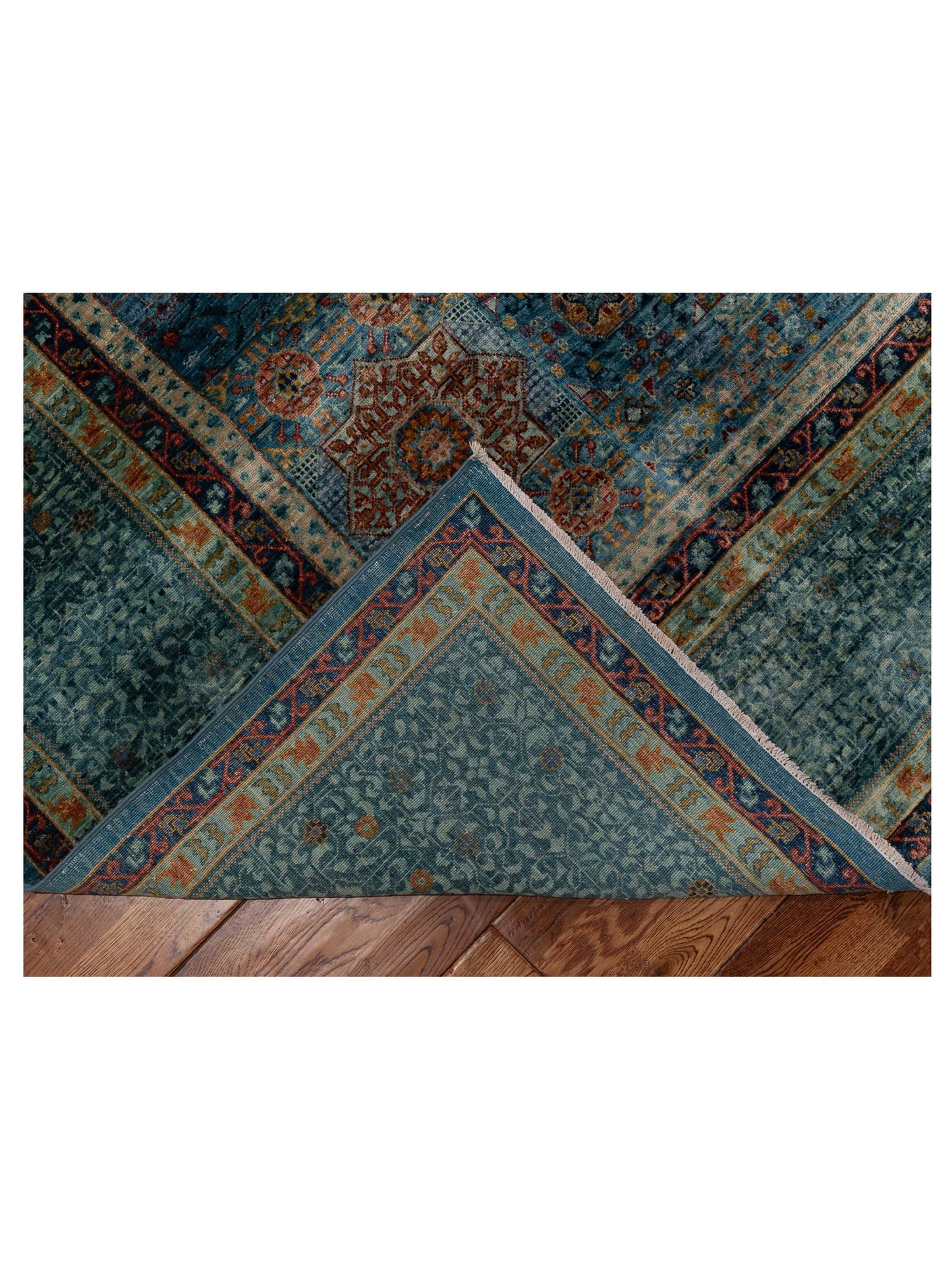 Artisan Mamluk 153561 Blue Turquoise 10.2x14.1 Hand Knotted Rug