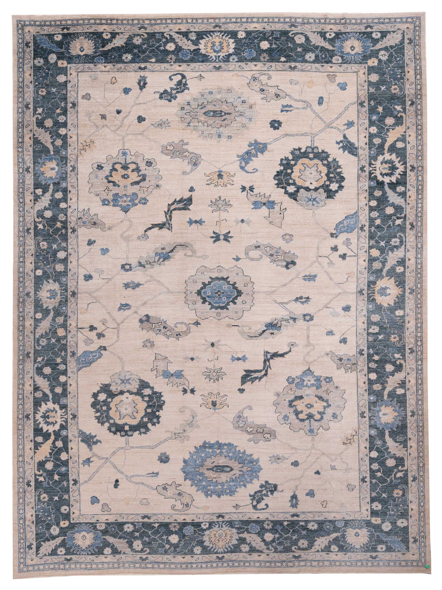Anadol Angora Oushak  Ivory Blue Traditional