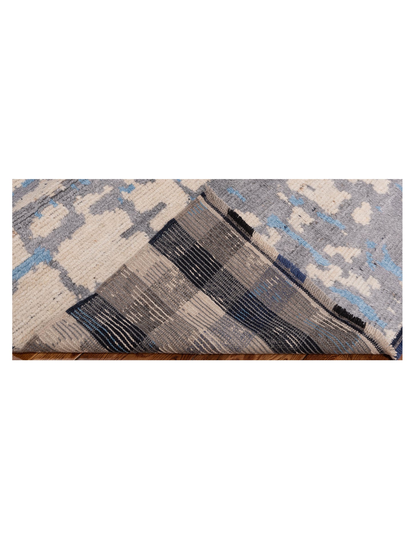 Atlas 150456 Ivory Gray 8.1x9.11 Hand Knotted Rug