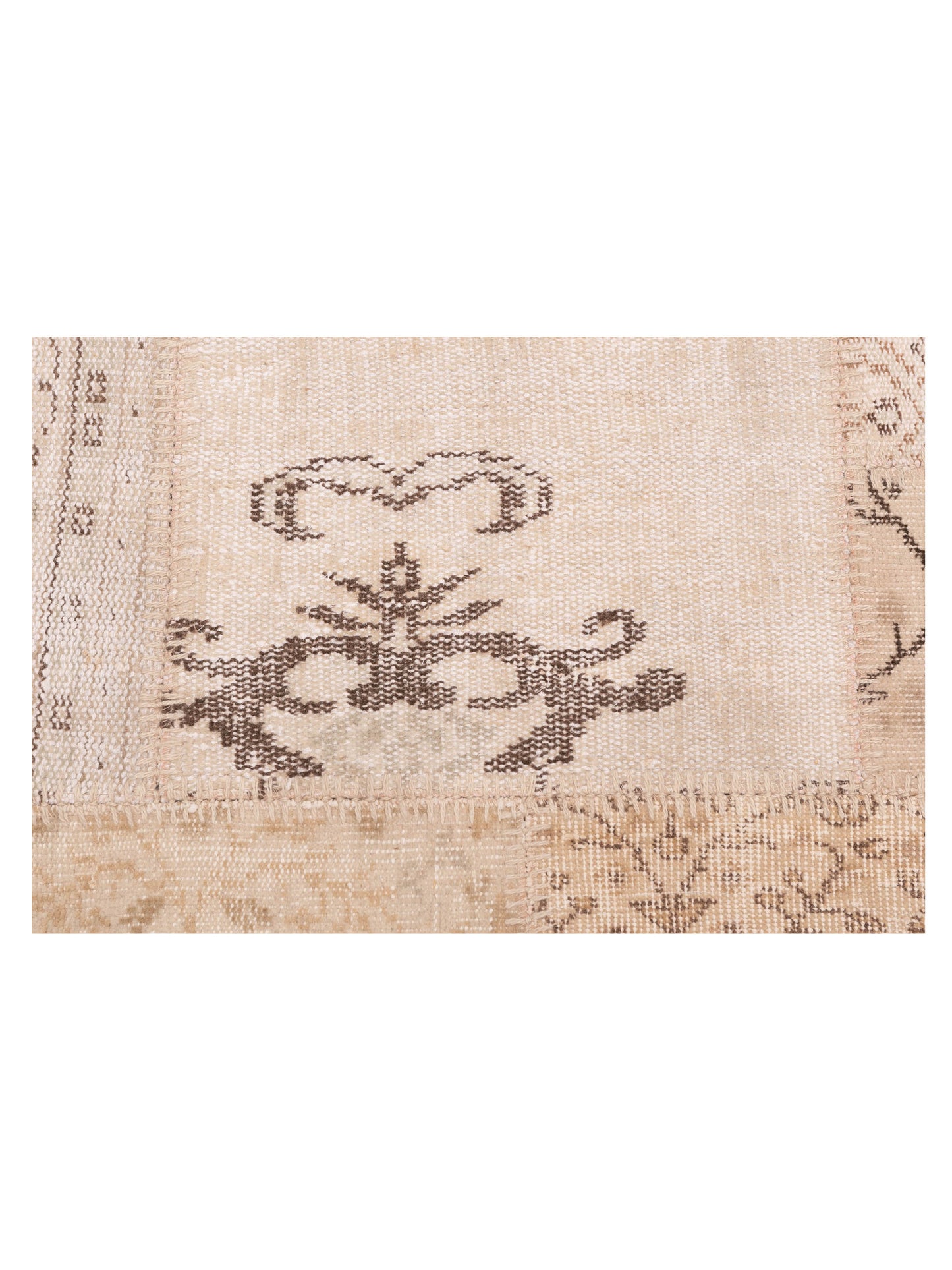 Turkish Vestige Patchwork 128874 Natural 6x9 Hand Knotted Rug