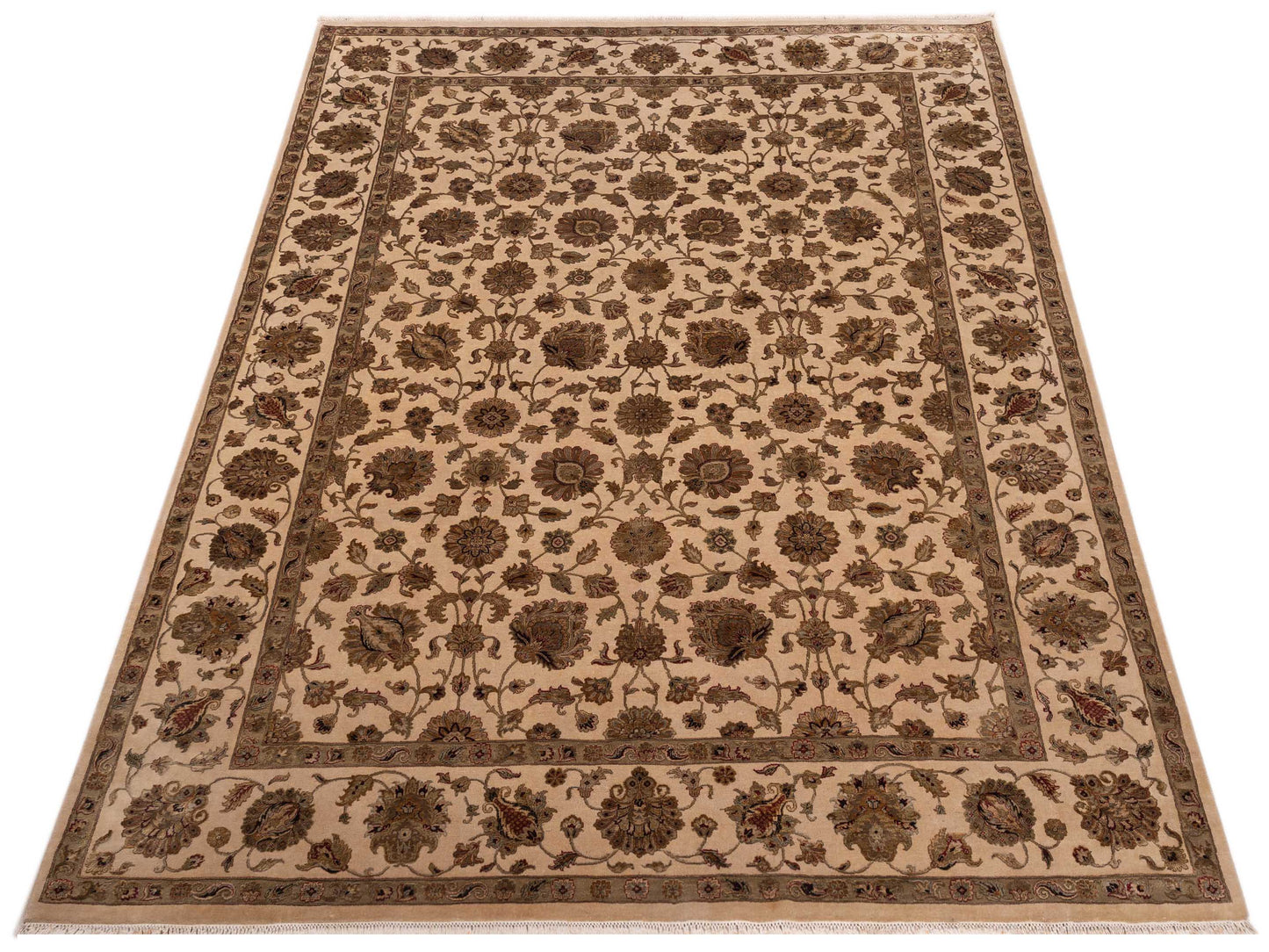 Imperial Silk 111295 Beige Beige 8.11x11.10 Hand Knotted Rug