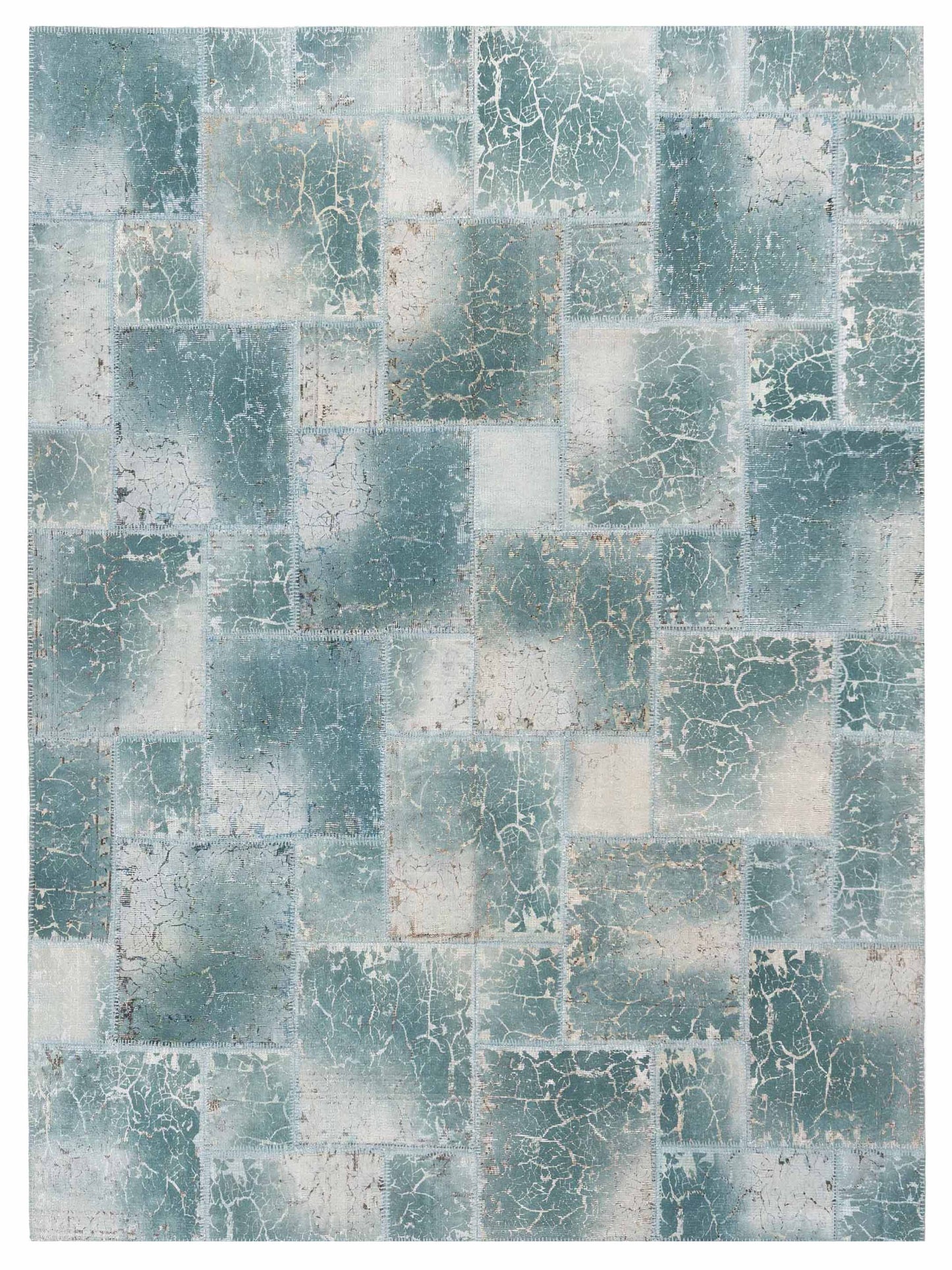 Pasha Turkish Vestige Patchwork  Blue  Contemporary