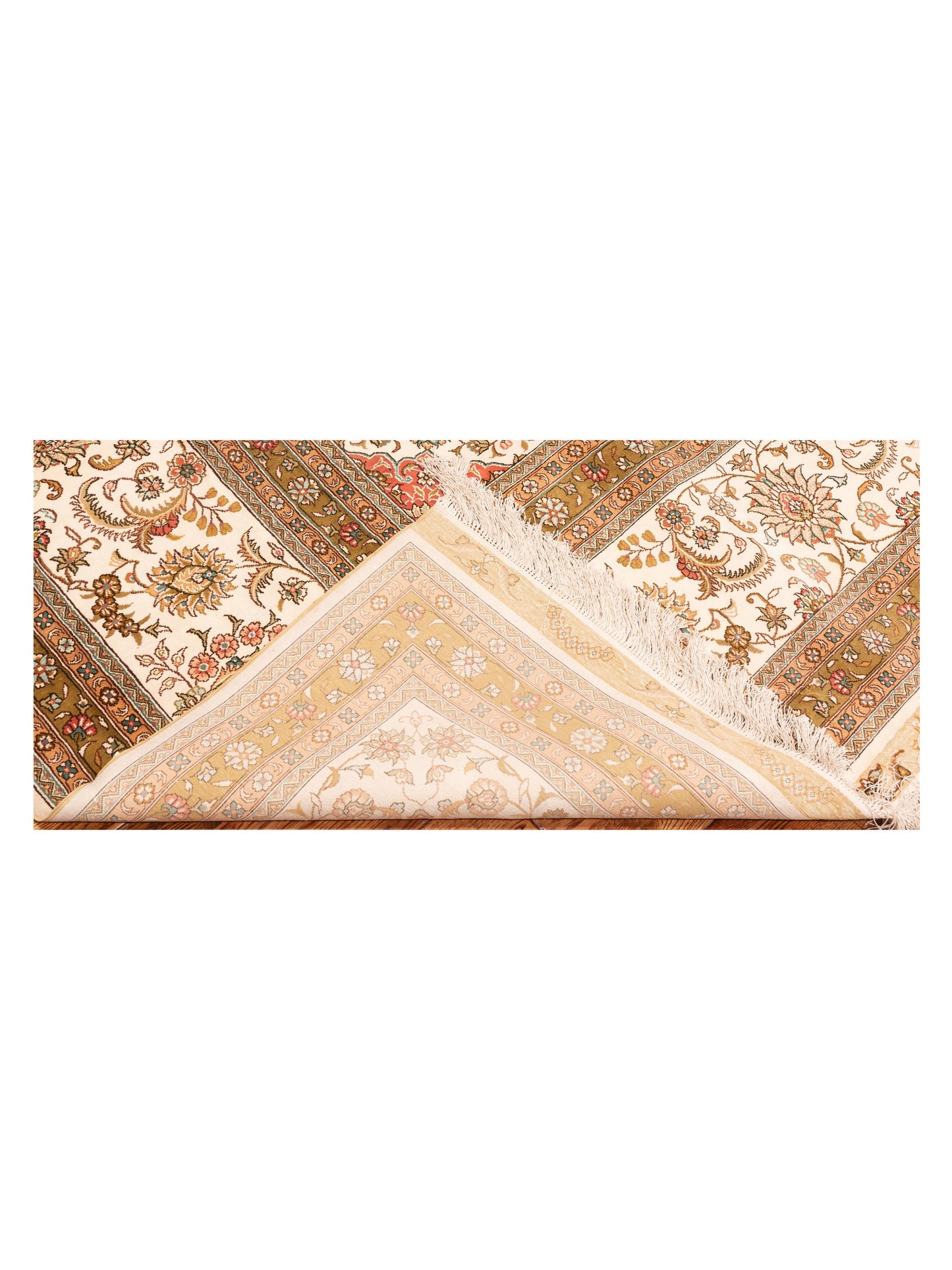 Pure Silk 118021 Ivory Ivory 10.2x13.10 Hand Knotted Rug