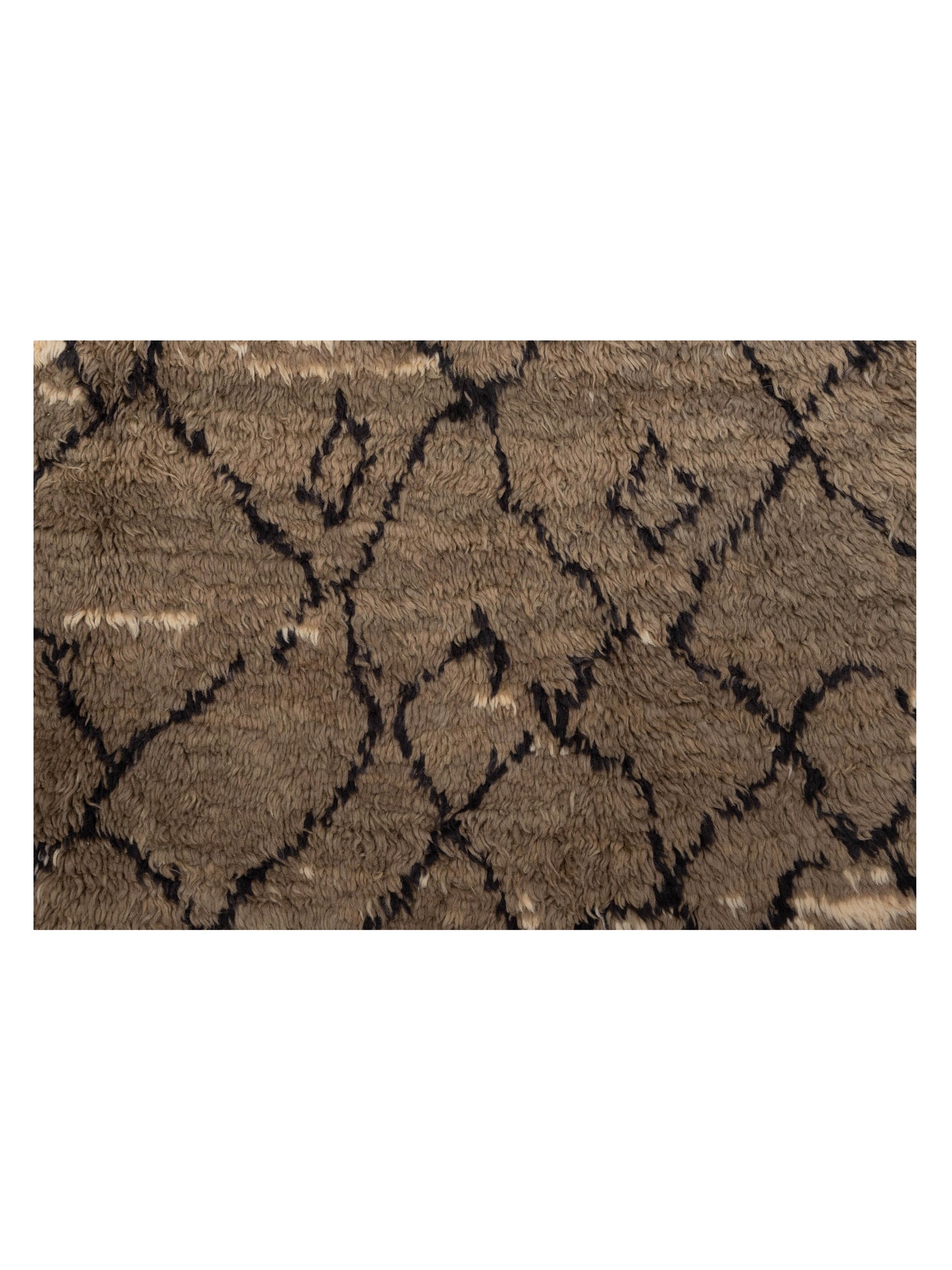Berber Aspendos Brown Charcoal 7.9x9.10 Hand Knotted Rug