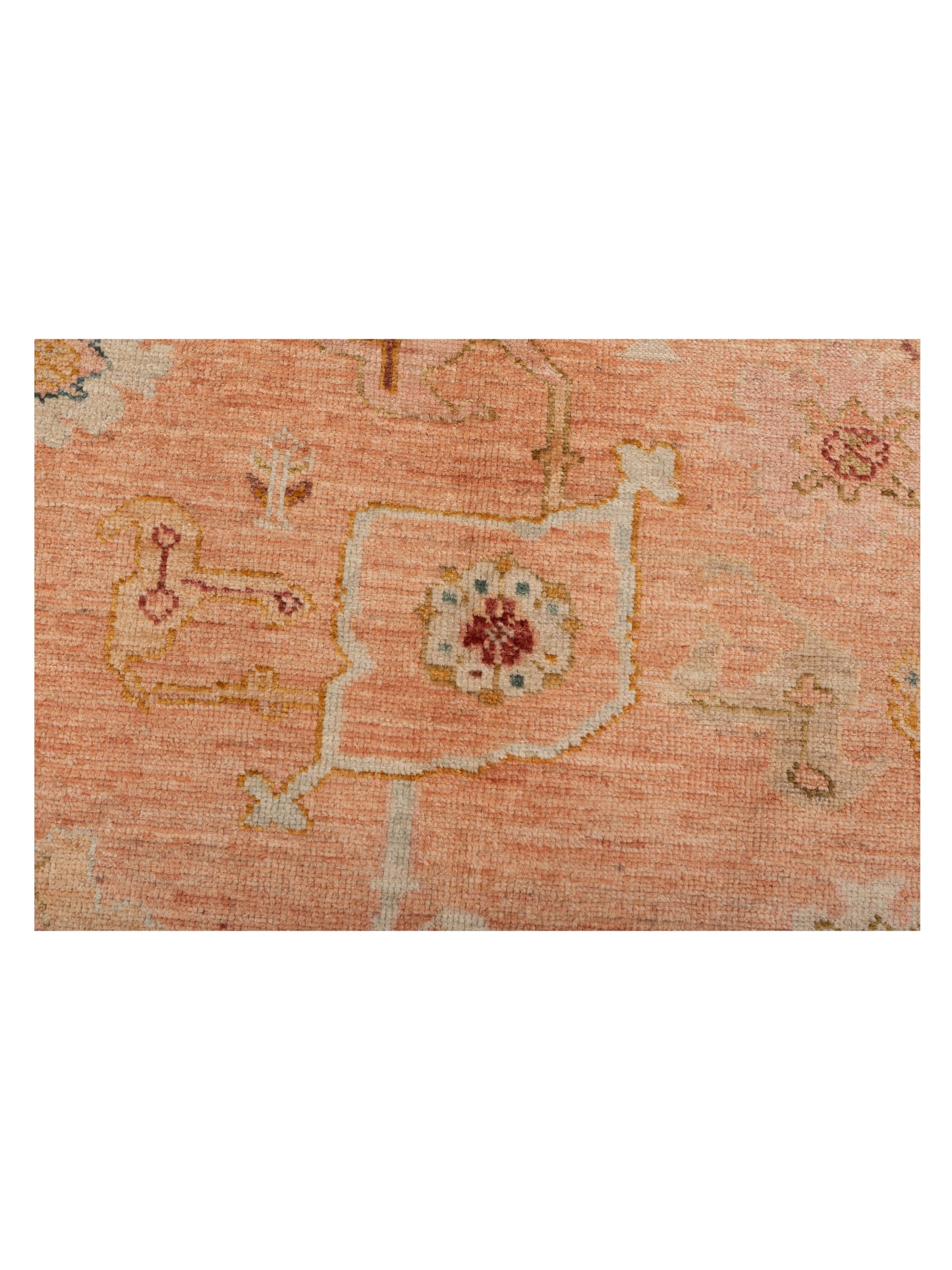 Angora Oushak 148226 Pink Ivory 6.2x13.6 Hand Knotted Rug
