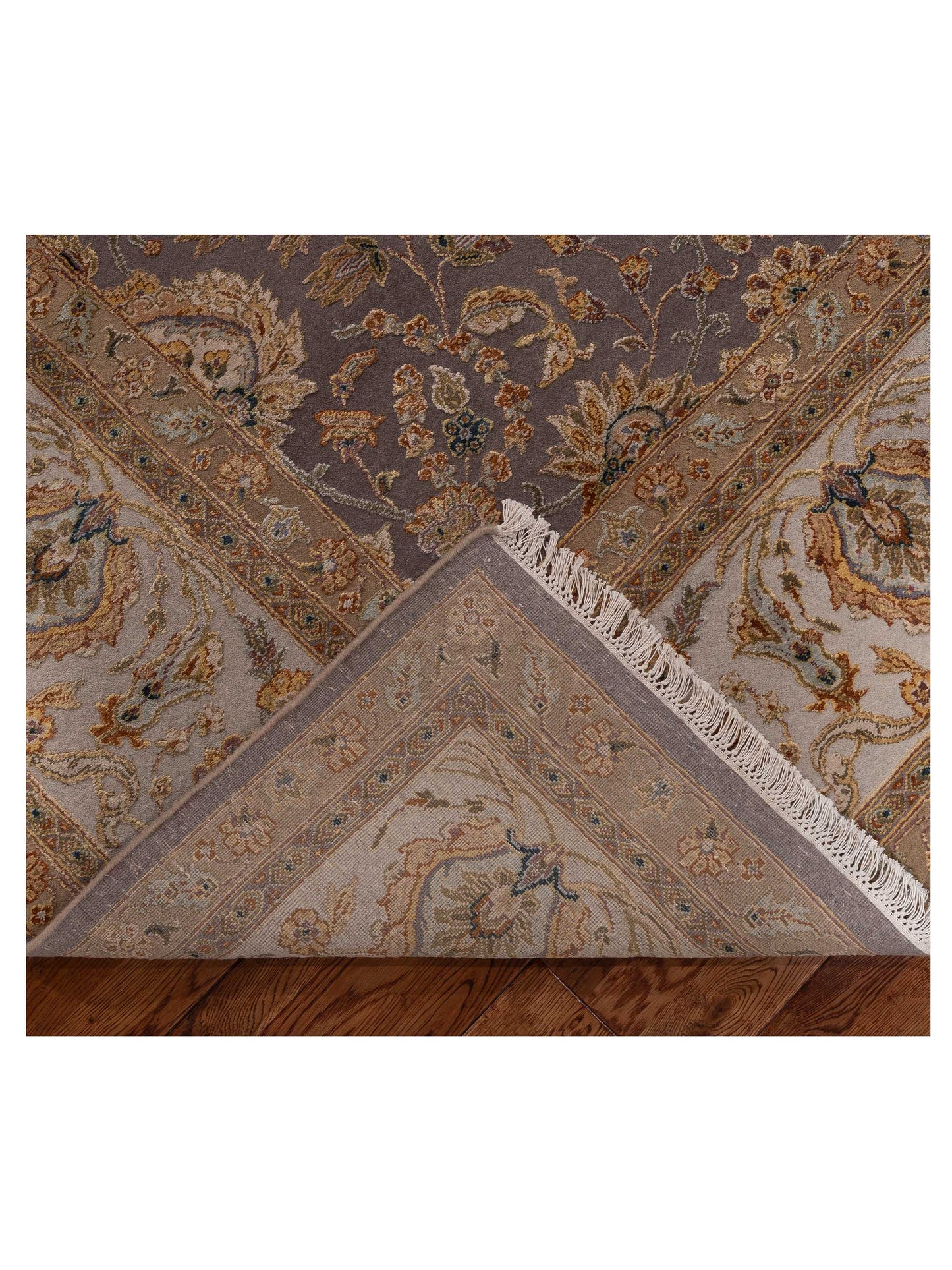 Imperial Silk 153358 Gray Ivory 10x14.1 Hand Knotted Rug