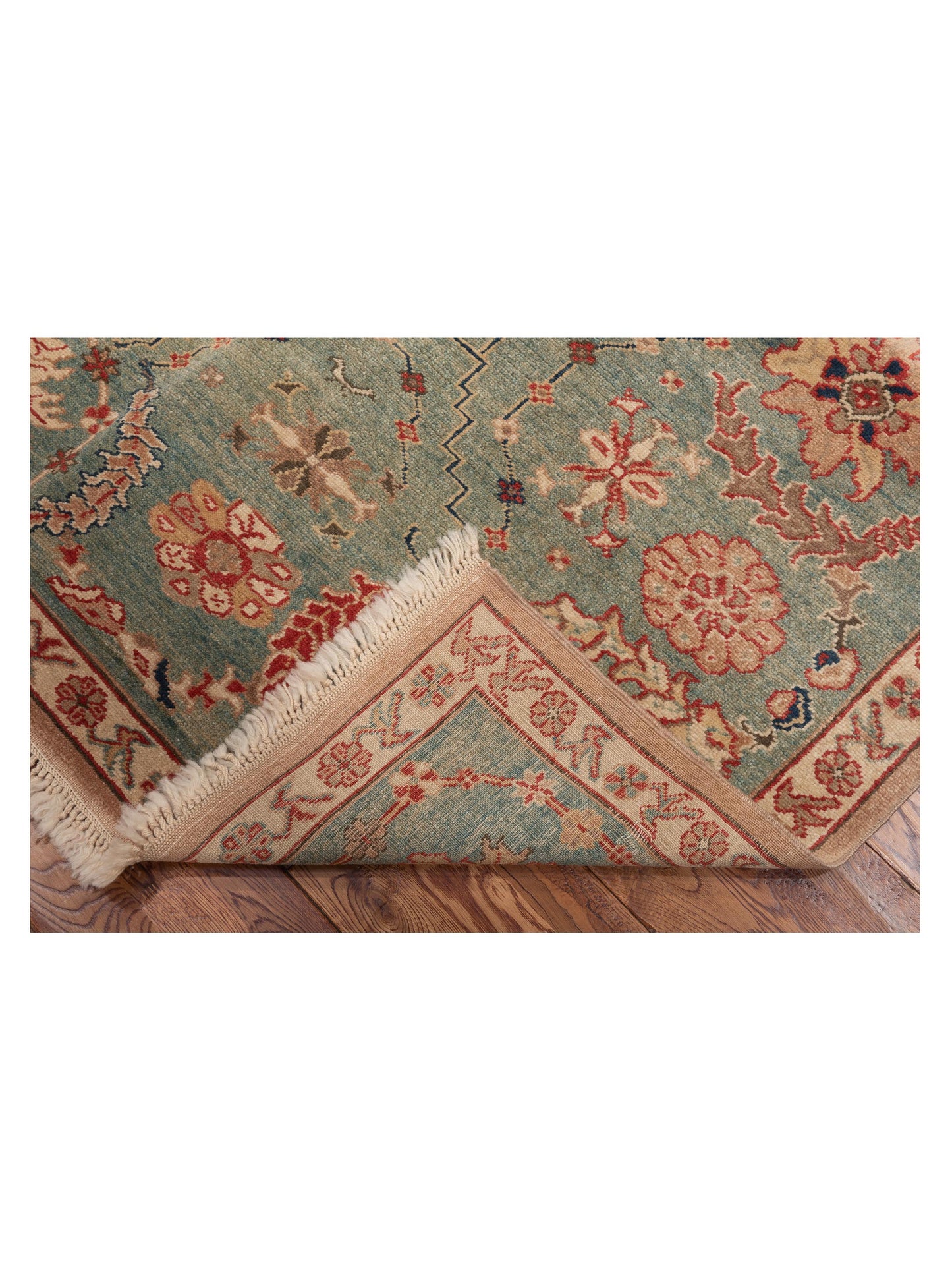 Antique Loom 104545 Green 6.9x8.5 Hand Knotted Rug