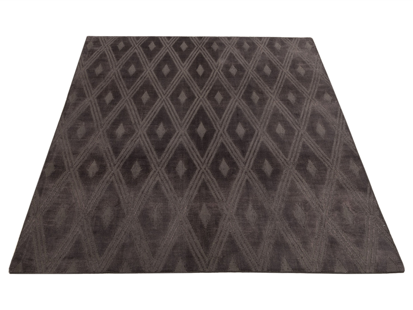 Himalayan 120380 Dark Brown 8x10 Hand Knotted Rug
