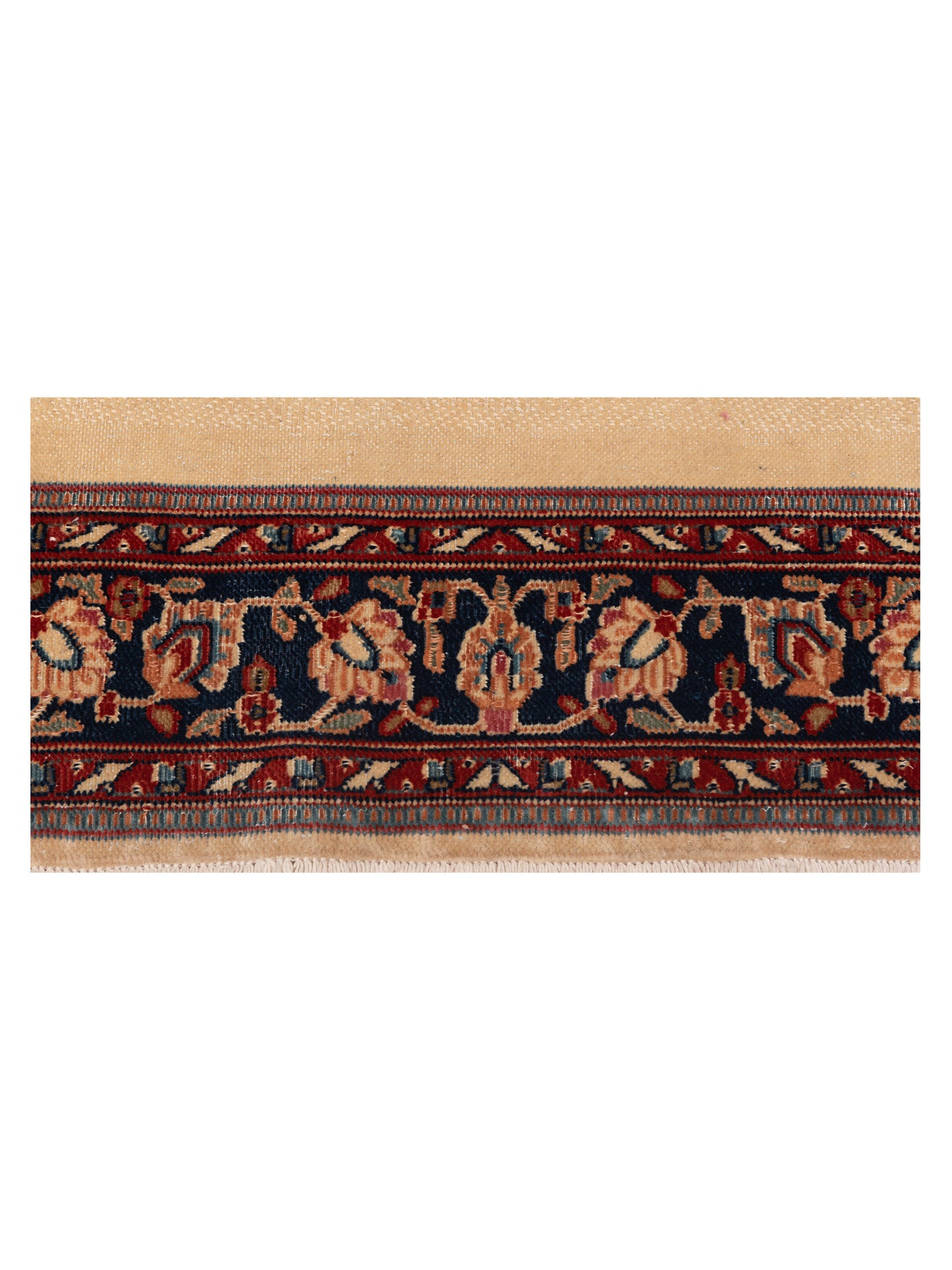 Persian 147688 Ivory Navy 3x12.10 Hand Knotted Rug