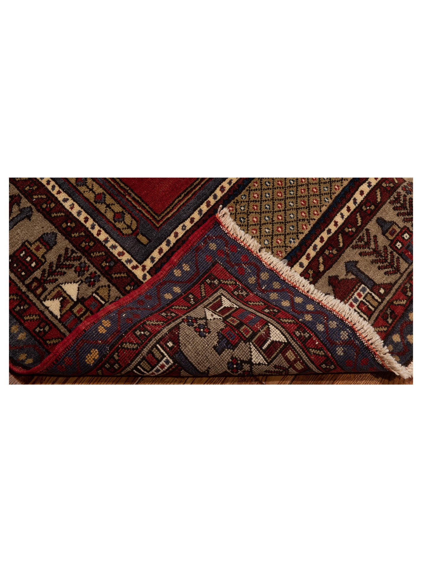 Old Anatolian 148488 Red Silver 3.5x5.11 Hand Knotted Rug