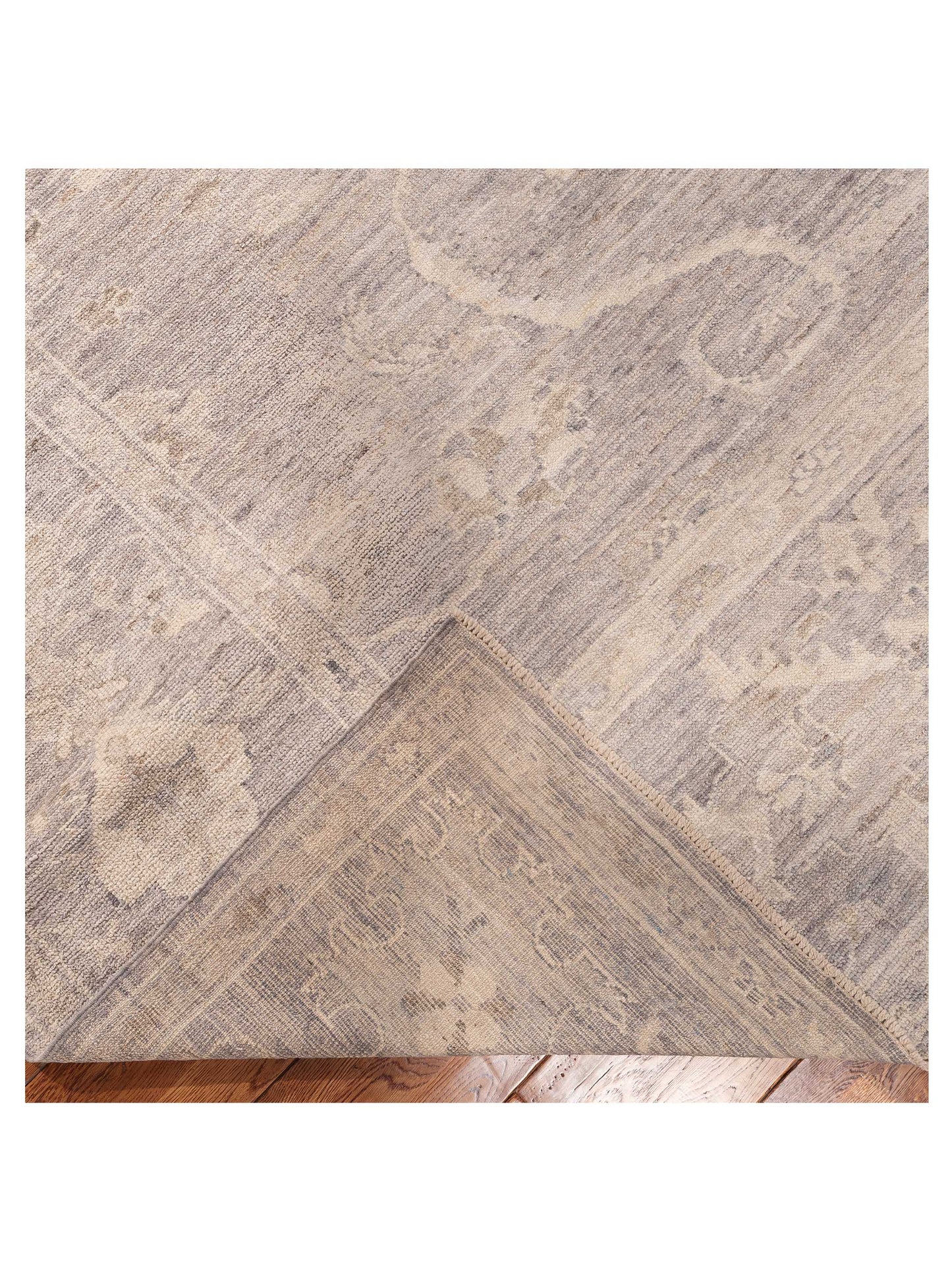 Angora Oushak 156030 Gray Gray 11.7x14.11 Hand Knotted Rug