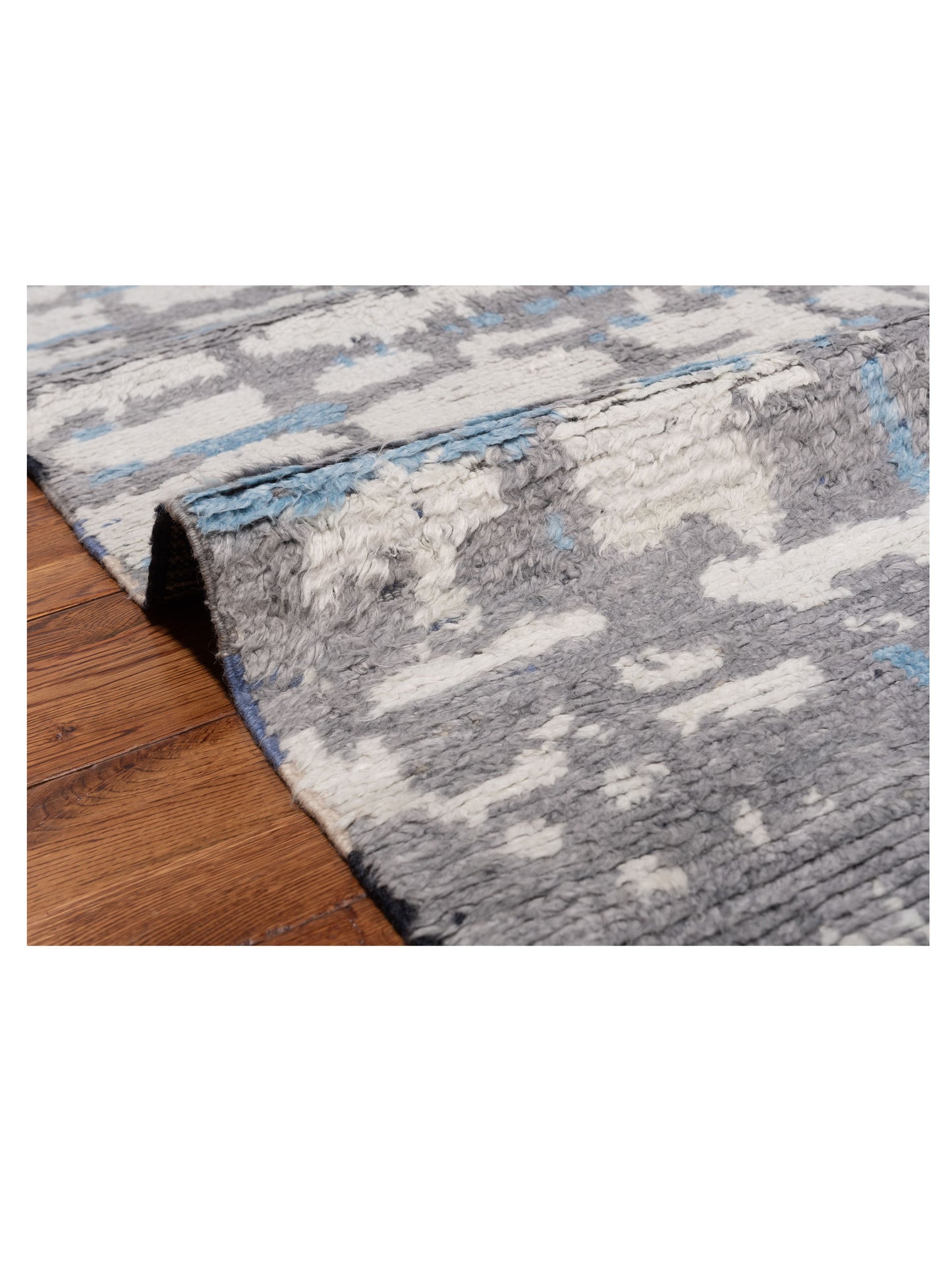 Atlas 150390 Ivory Gray 8.1x9.9 Hand Knotted Rug