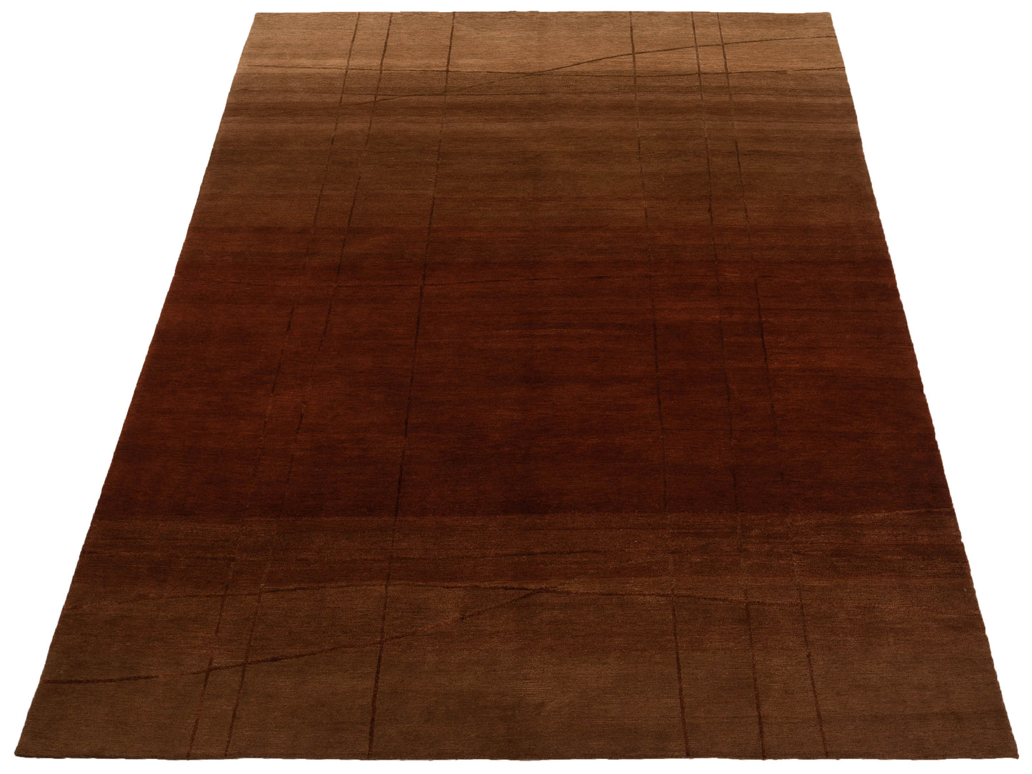 Nepalese 104154 Brown Brown 9x12 Hand Knotted Rug