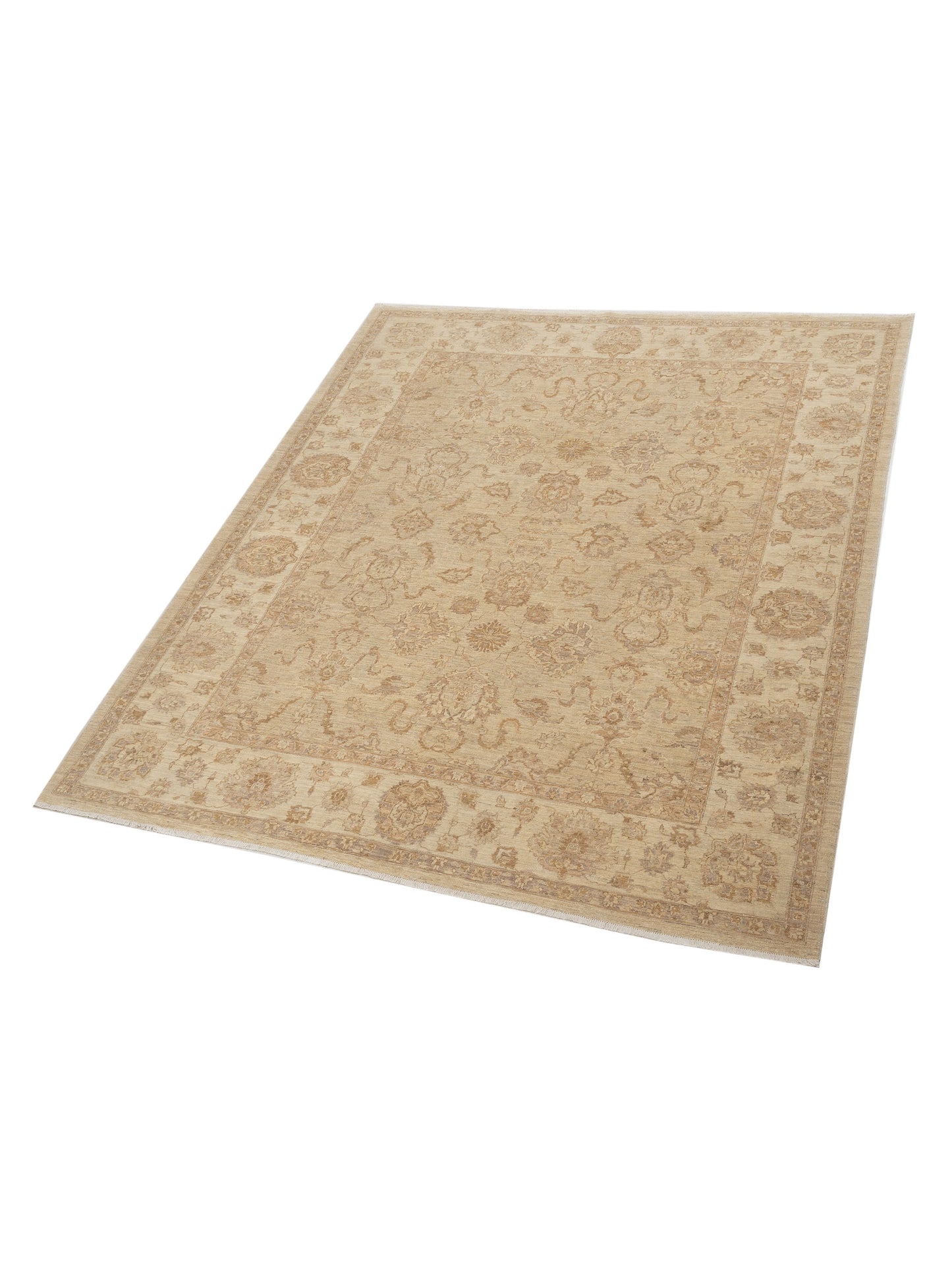 Laila 108815 Silver Ivory 8.1x9.7 Hand Knotted Rug
