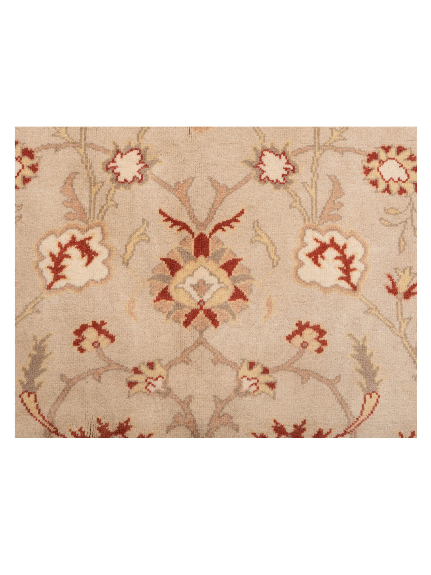 Milas 146153 Beige Pink 5.6x8.5 Hand Knotted Rug