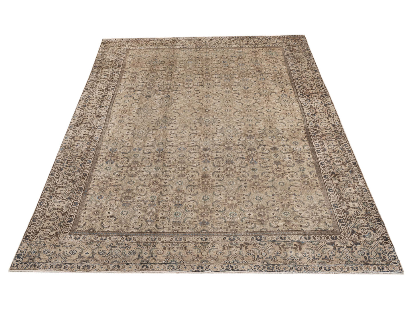 Persian 153635 Brown Brown 8.10x11.11 Hand Knotted Rug