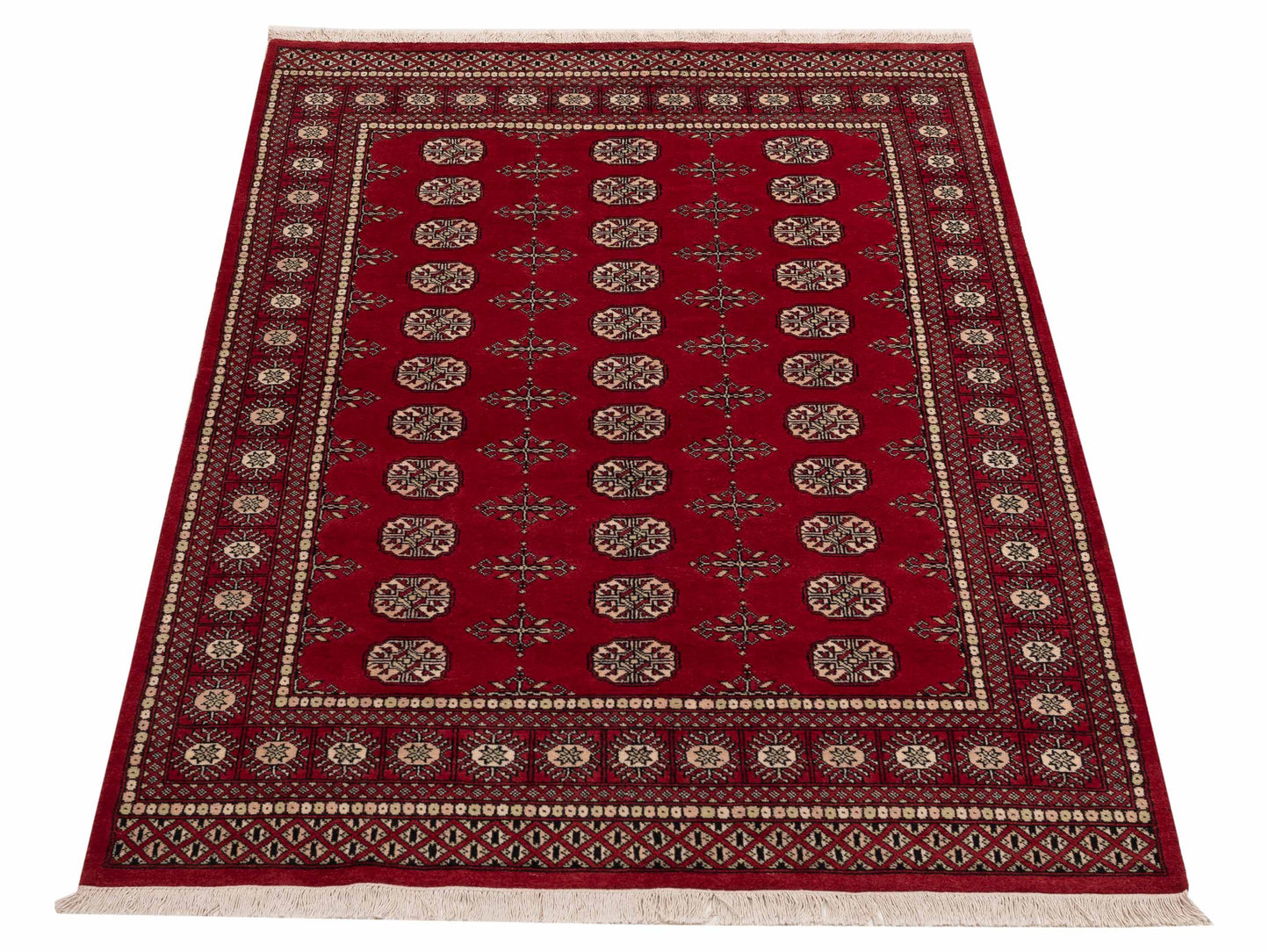 Bokhara 151579 Red Red 5.1x7.11 Hand Knotted Rug