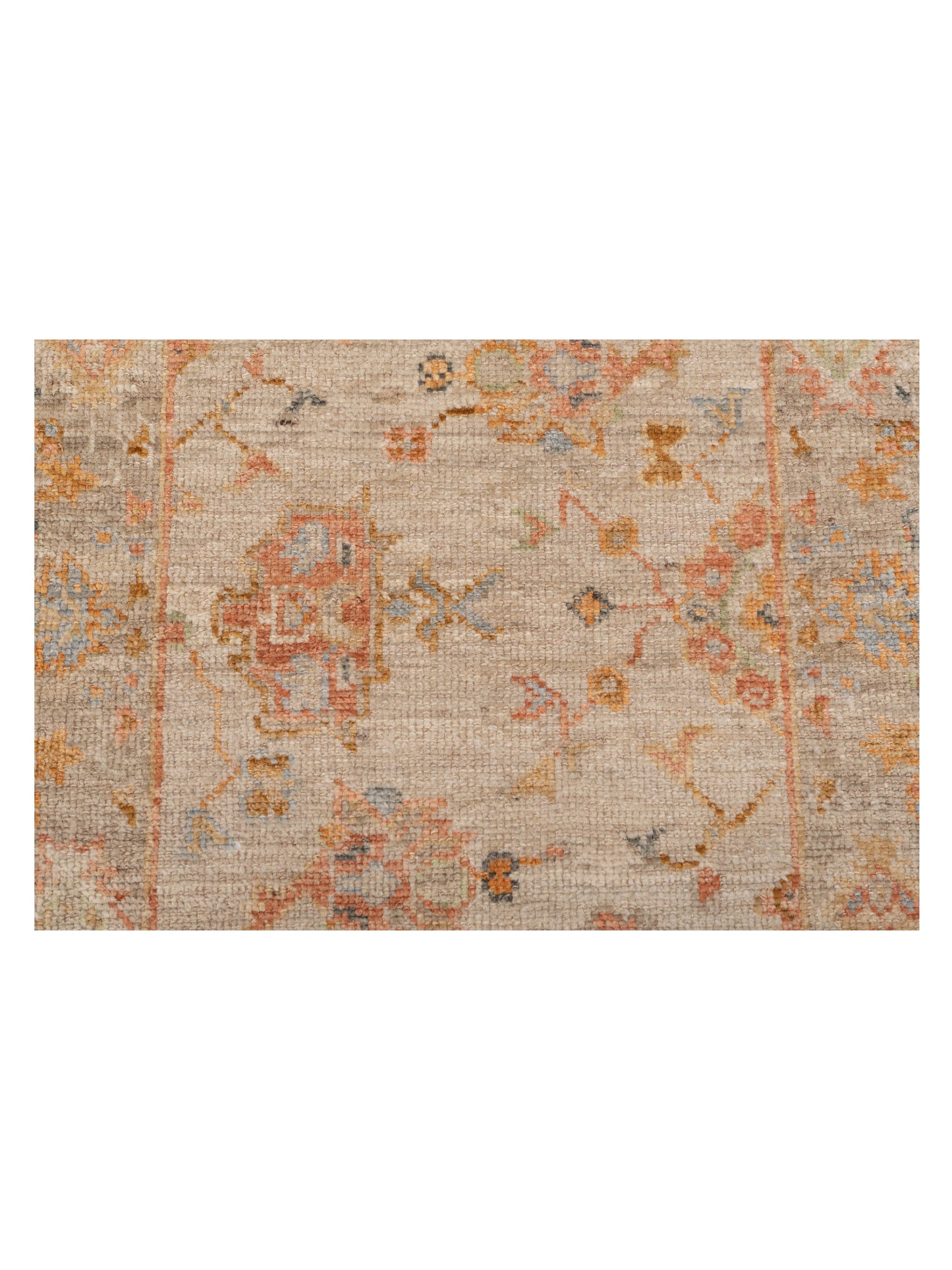 Angora Oushak 149352 Ivory Silver 2.6x11.10 Hand Knotted Rug