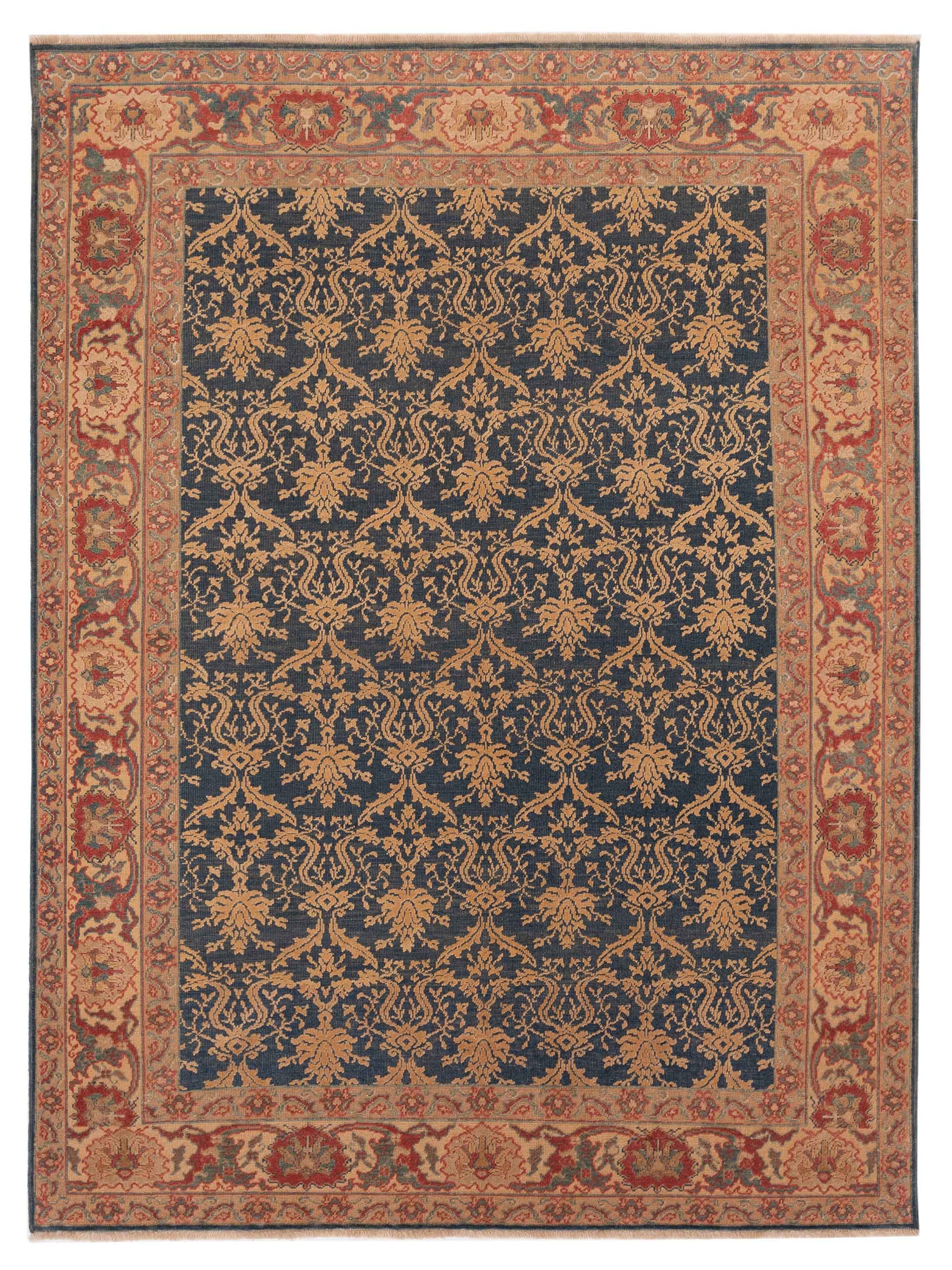 Pasha Antique Loom  Blue Gold Transitional