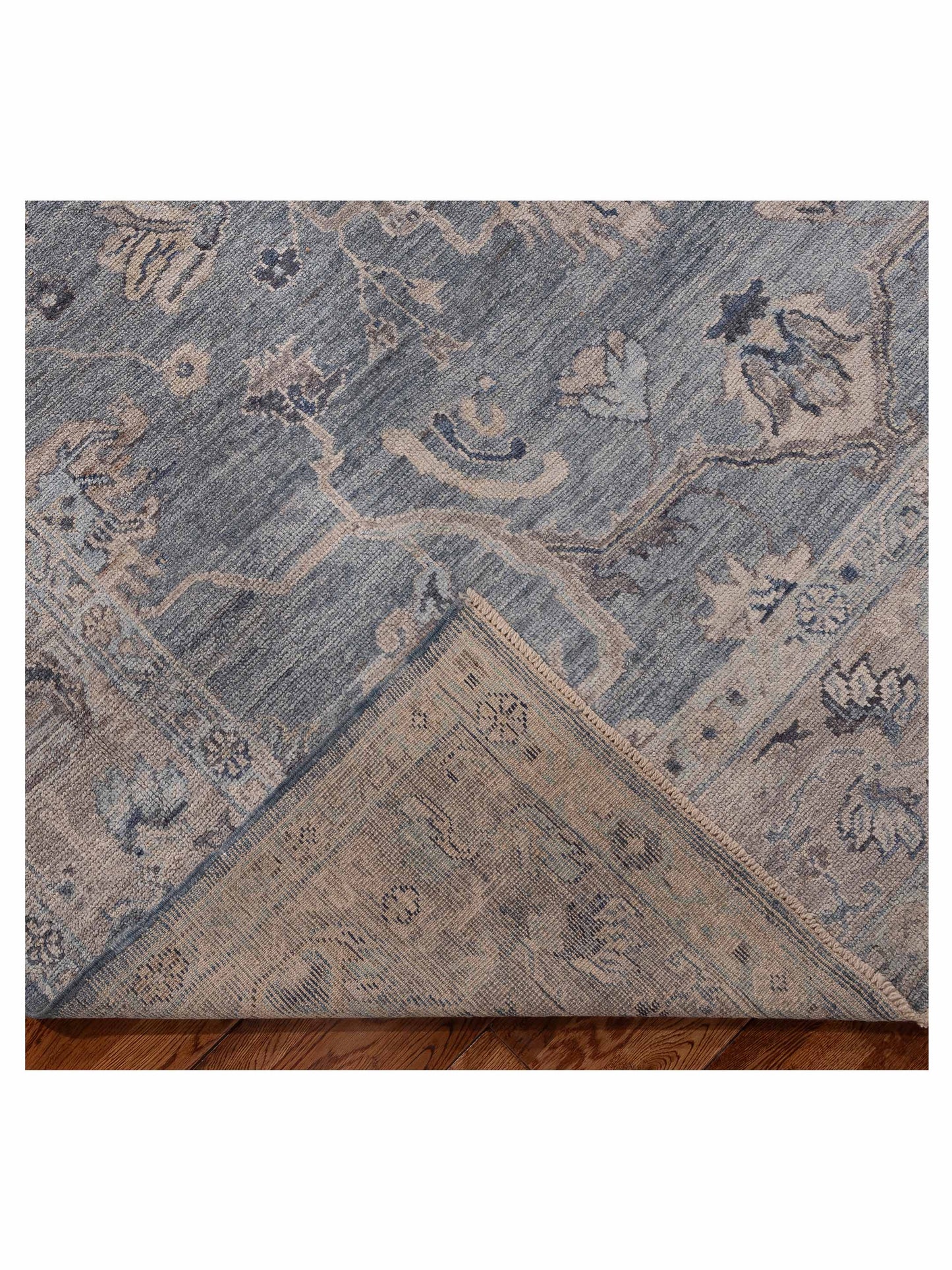 Angora Oushak 156114 Blue Gray 8x10.5 Hand Knotted Rug
