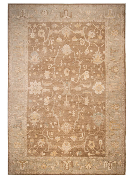 Anadol Angora Oushak  Brown Green Traditional
