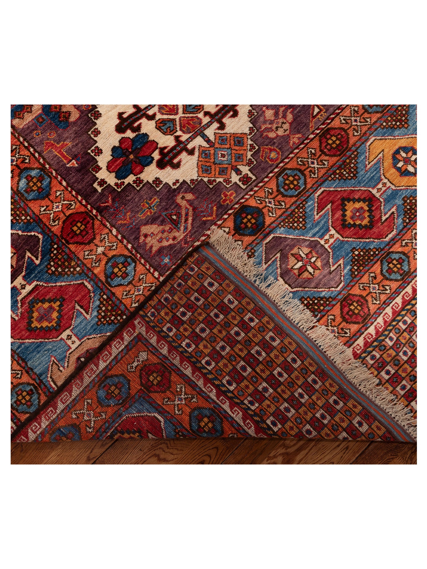Sultan 152364 Purple Blue 9x12.9 Hand Knotted Rug
