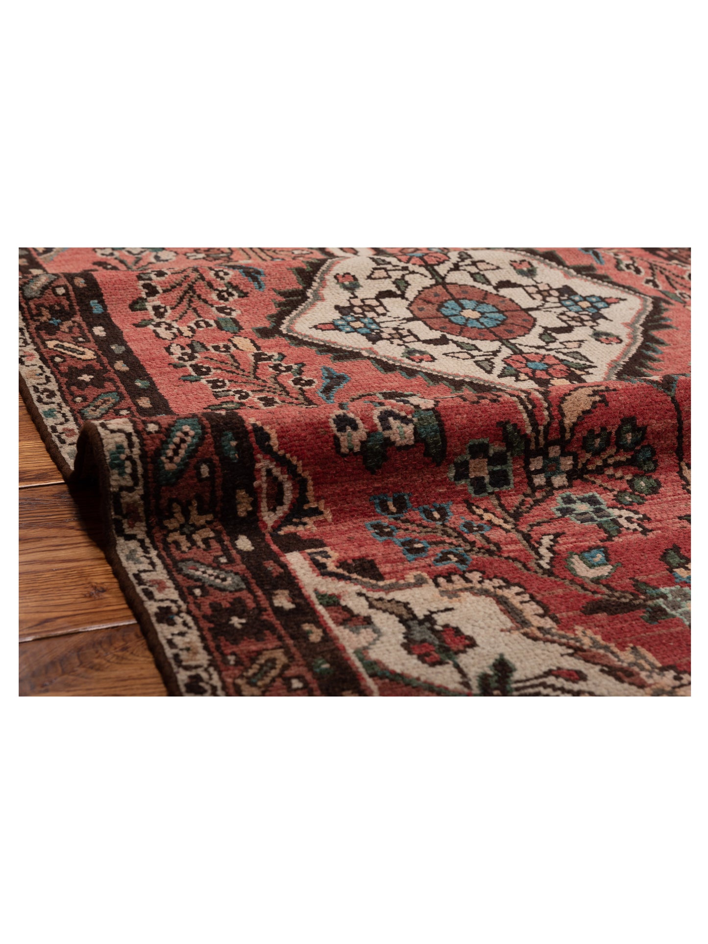 Persian 92785 Rust Brown 3.6x10.7 Hand Knotted Rug