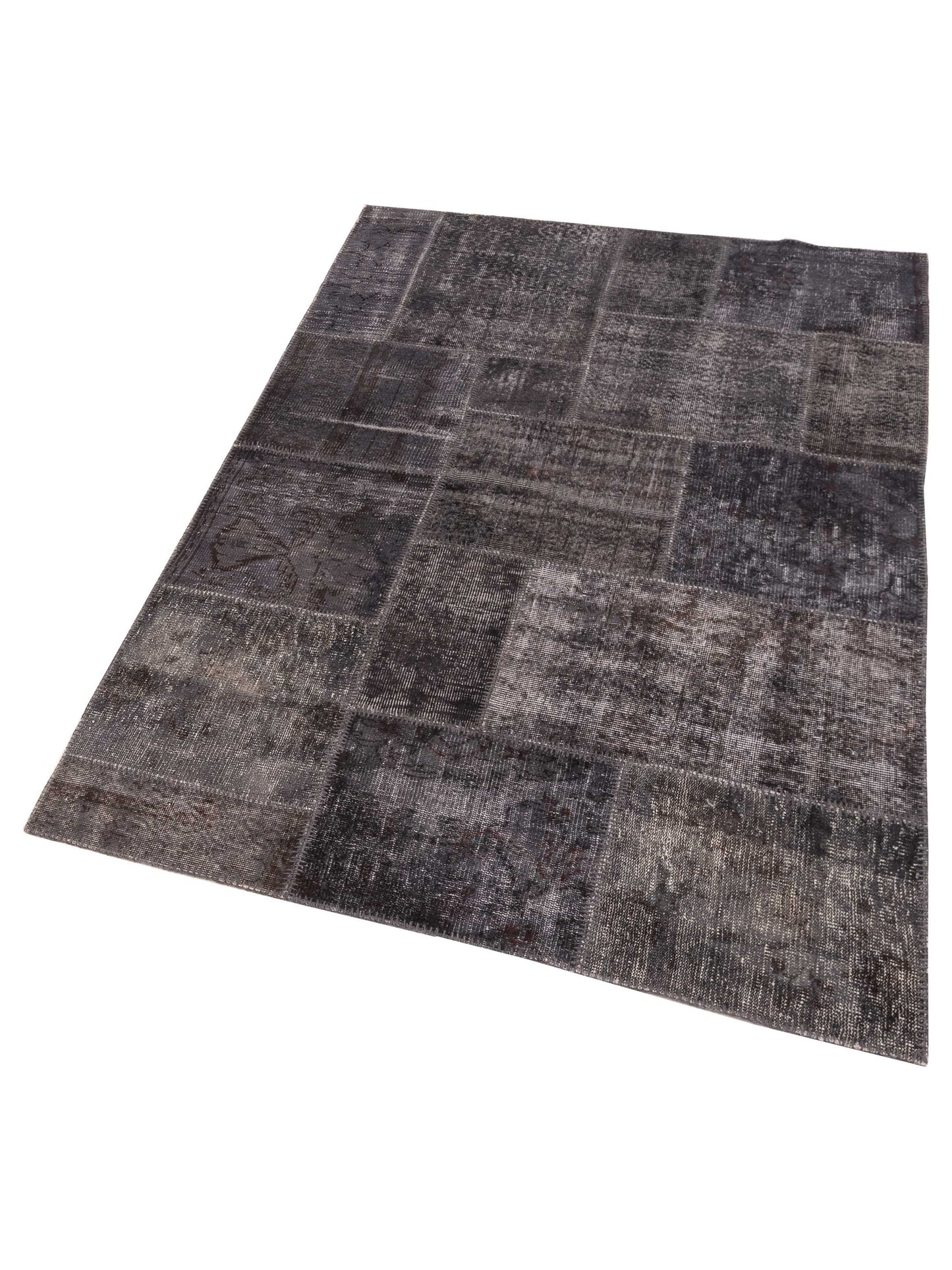 Turkish Vestige Patchwork 131022 Charcoal 5x8 Hand Knotted Rug