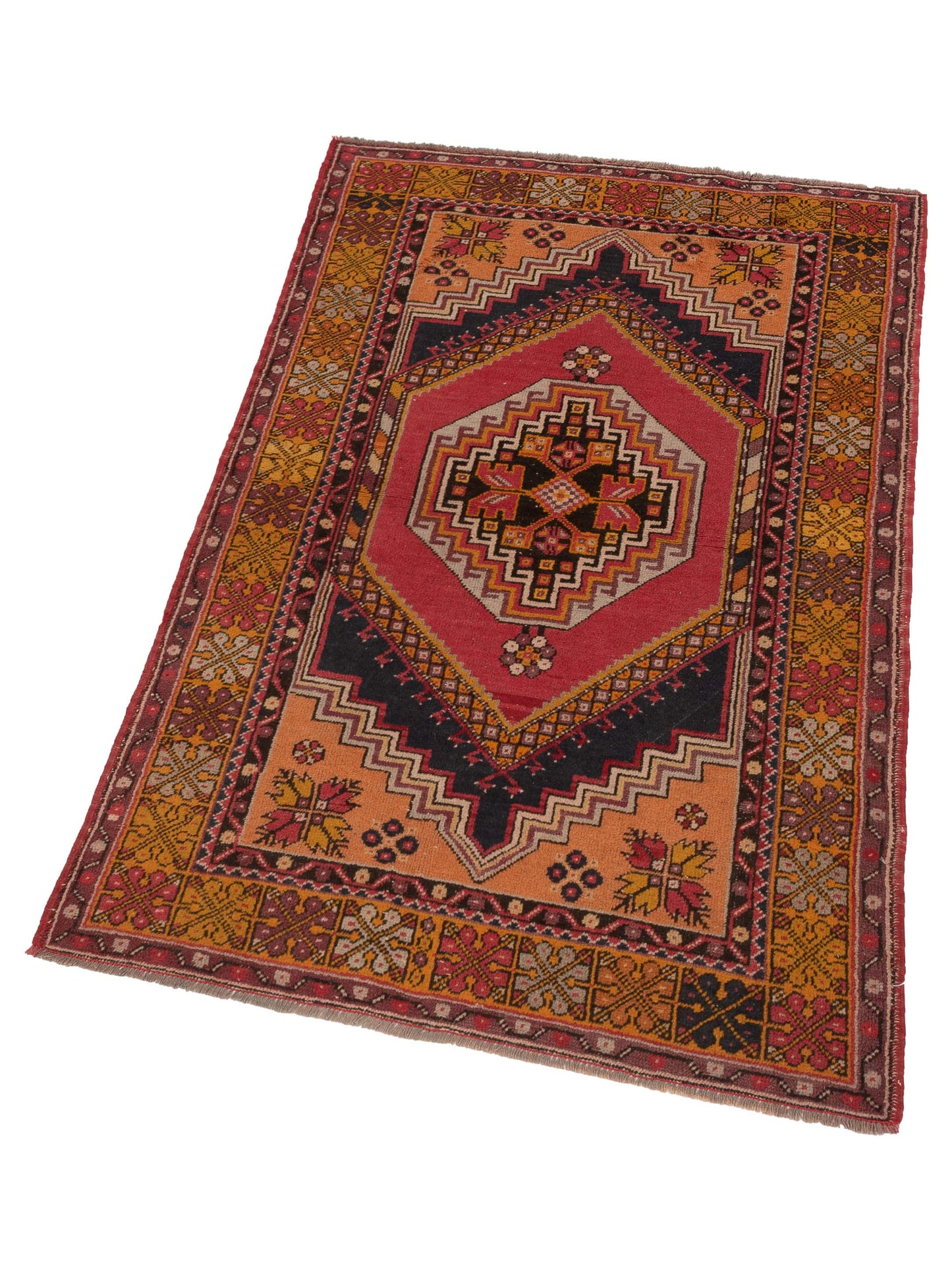 Old Anatolian 148514 Red Gold 3.8x5.9 Hand Knotted Rug