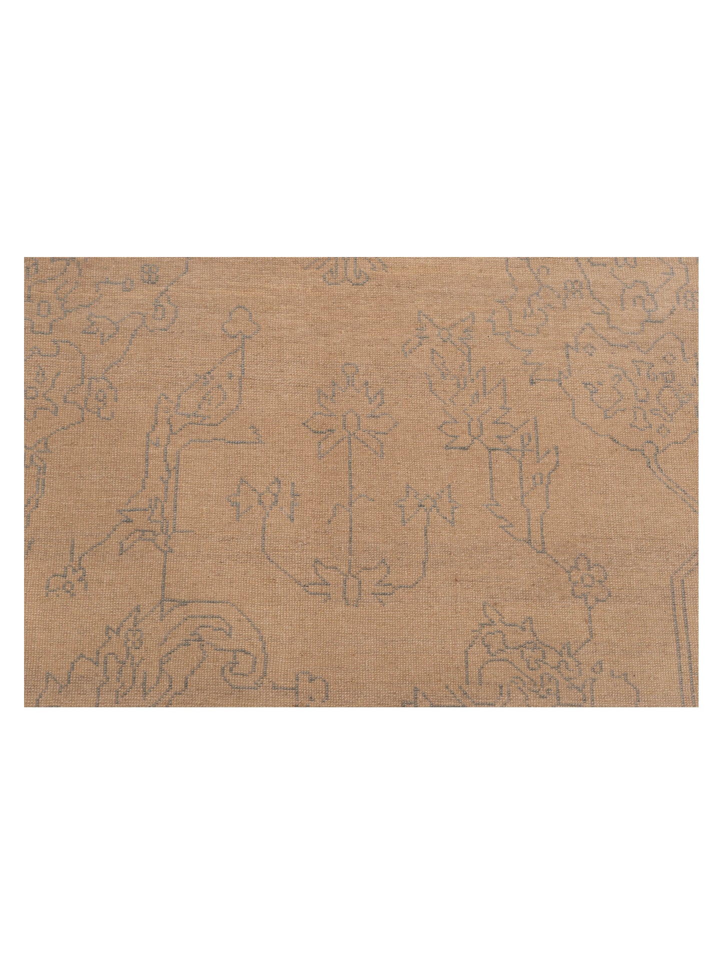Defne Ruby Ivory Ice Blue 6.7x10 Hand Knotted Rug