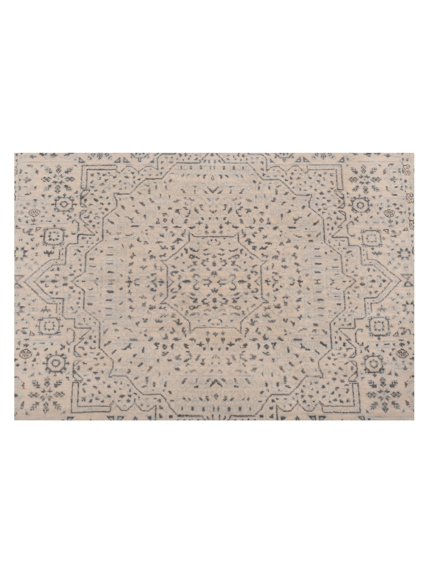 Artisan Mamluk 125088 Ivory Ivory 4.2x6 Hand Knotted Rug