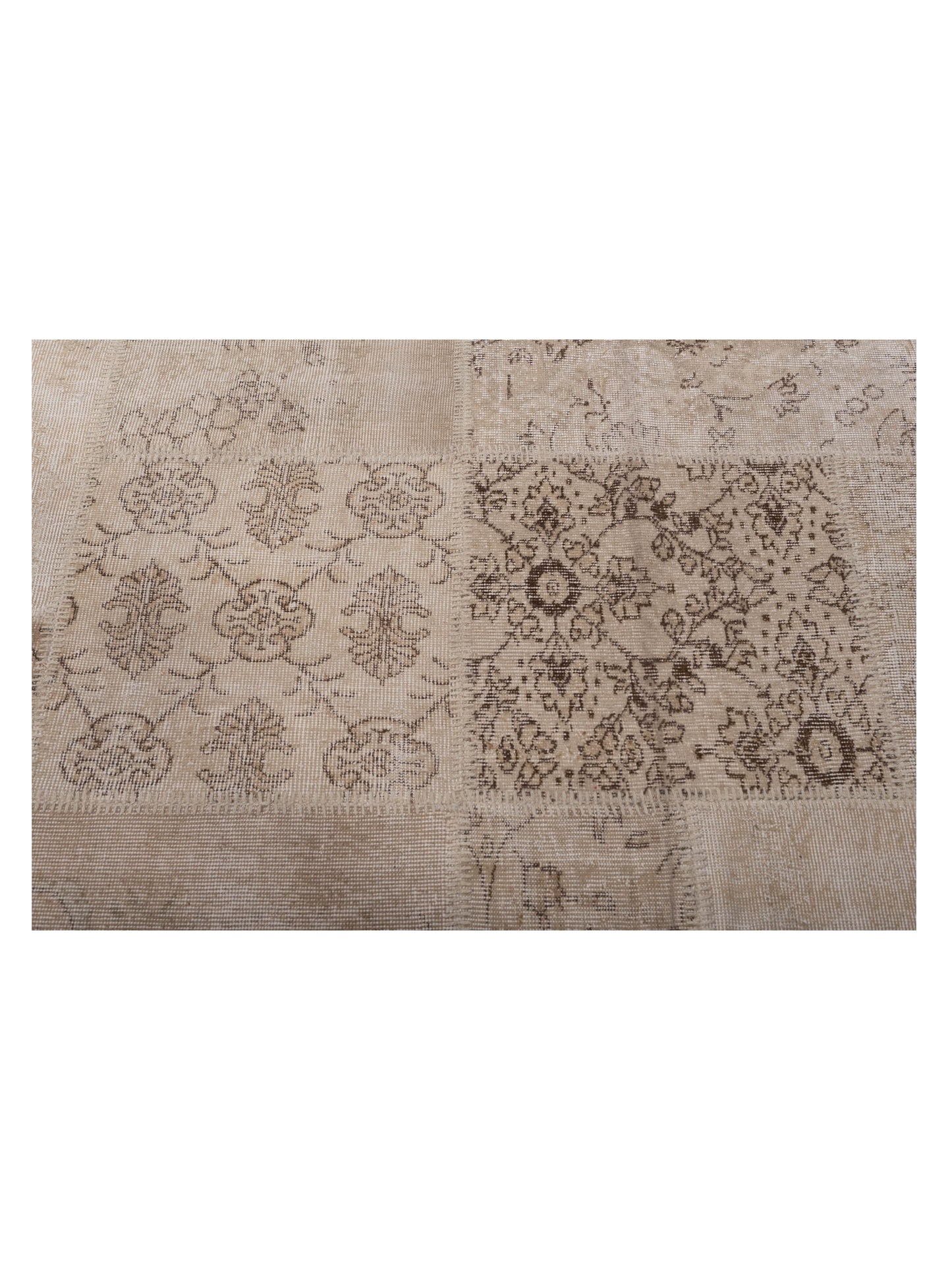 Turkish Vestige Patchwork 123799 Natural 12x18 Hand Knotted Rug