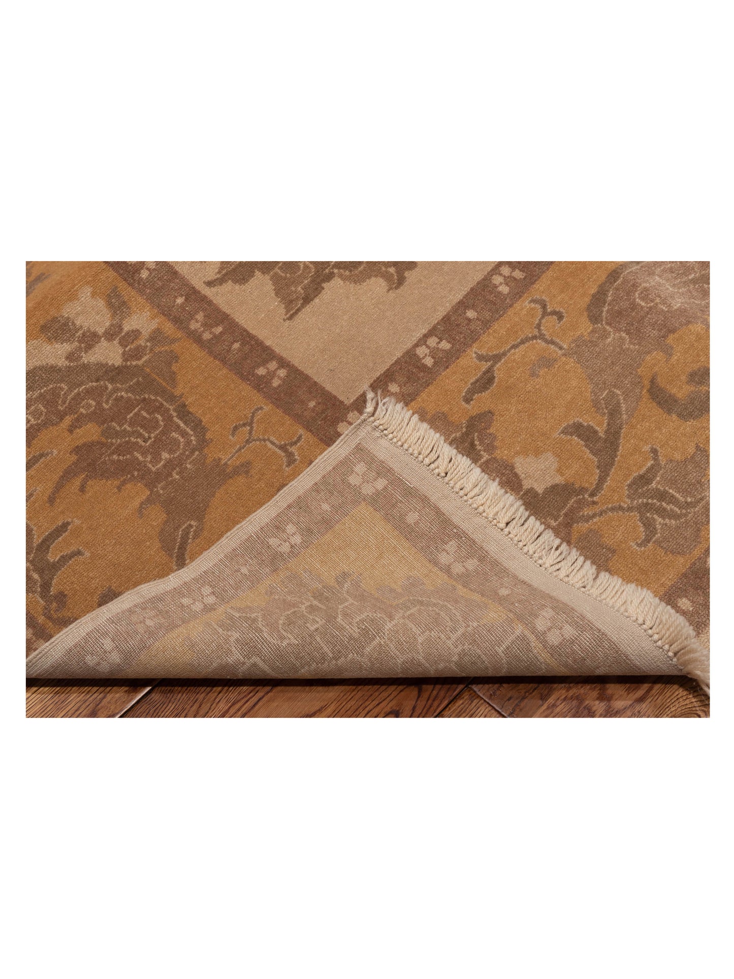 Antique Loom 117150 Beige Gold 8.2x10.1 Hand Knotted Rug