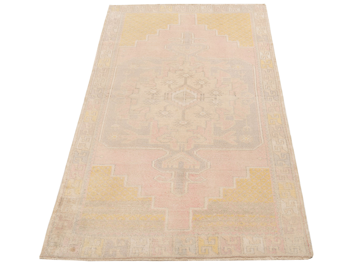 Old Anatolian 131128 Pink Silver 4.4x8.10 Hand Knotted Rug