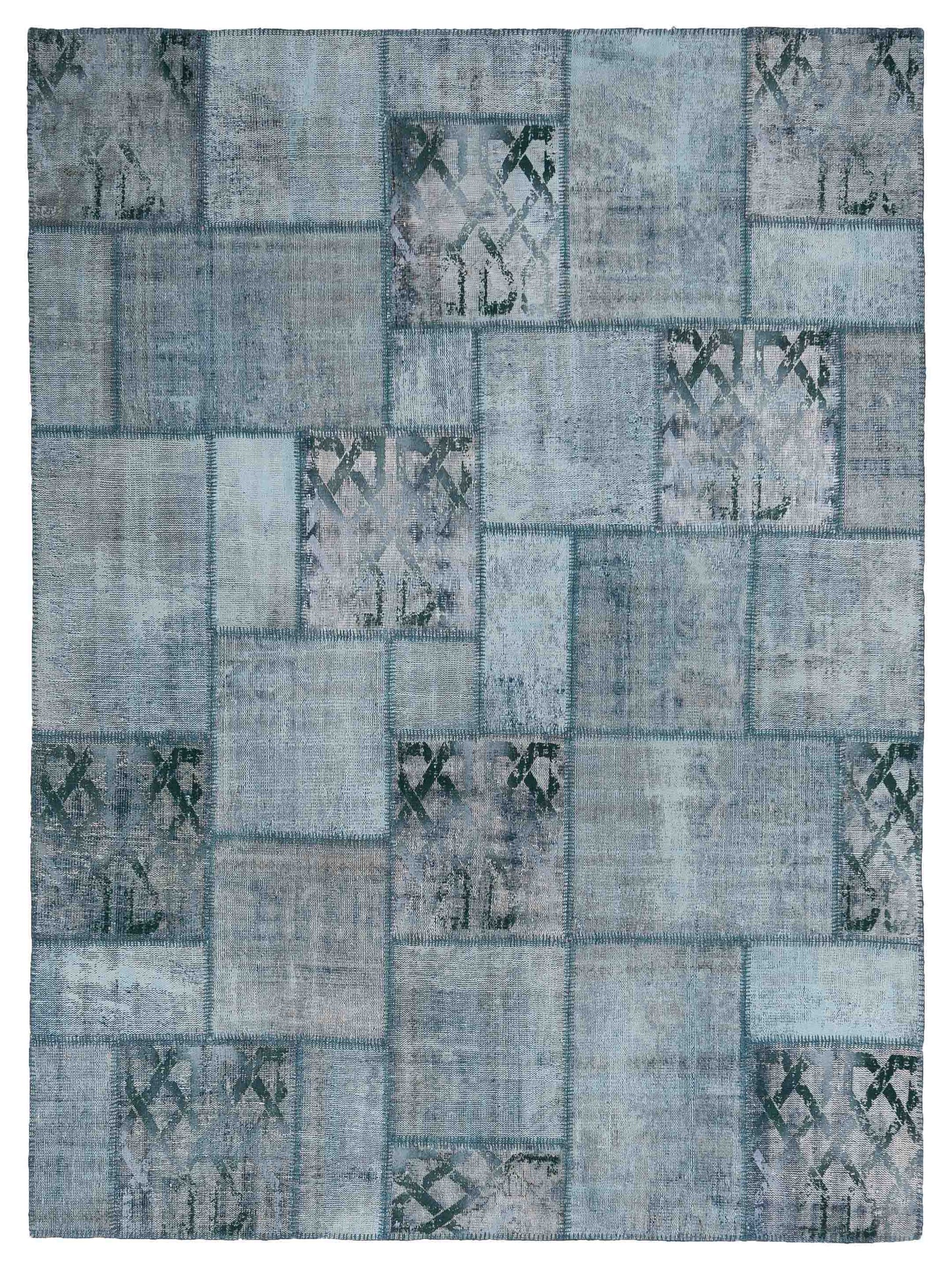 Pasha Turkish Vestige Patchwork  Green  Contemporary