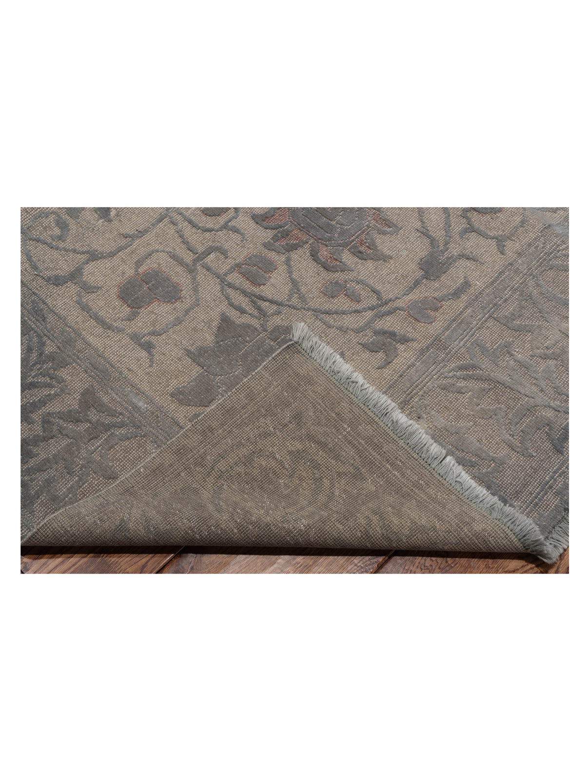 Vintage 106708 Gray 9.3x12.10 Hand Knotted Rug