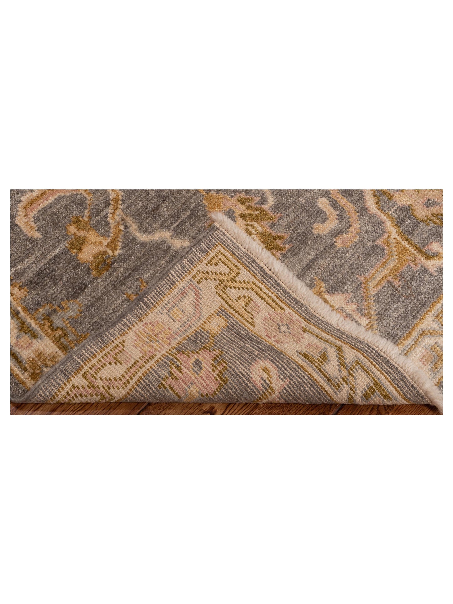 Angora Oushak 141327 Gray Ivory 2.9x7.1 Hand Knotted Rug