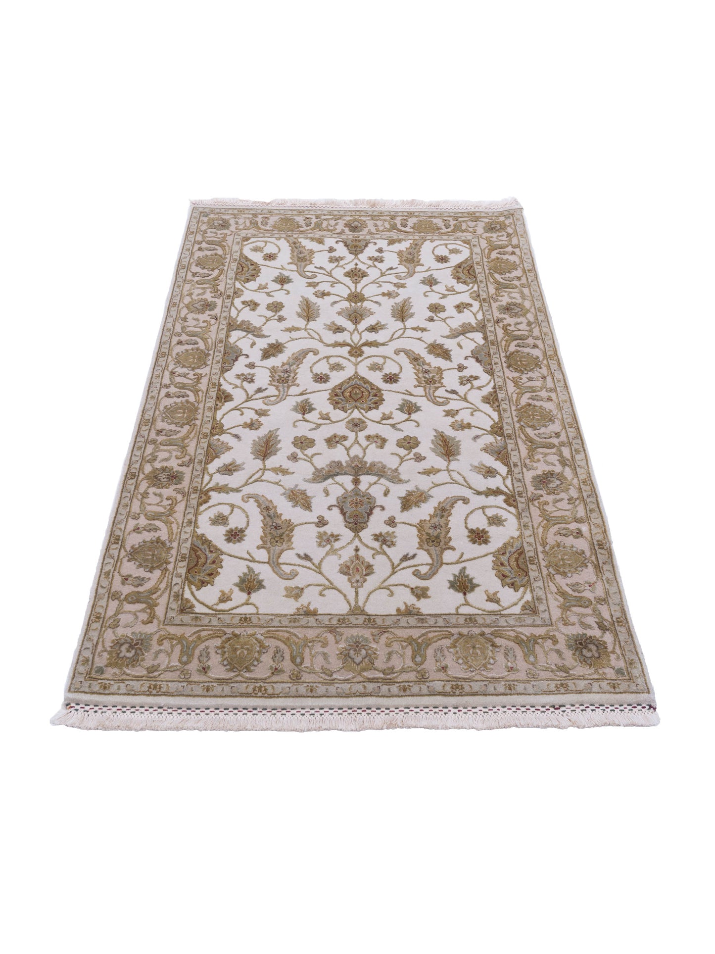 Imperial Silk 121024 Ivory Beige 3x5 Hand Knotted Rug