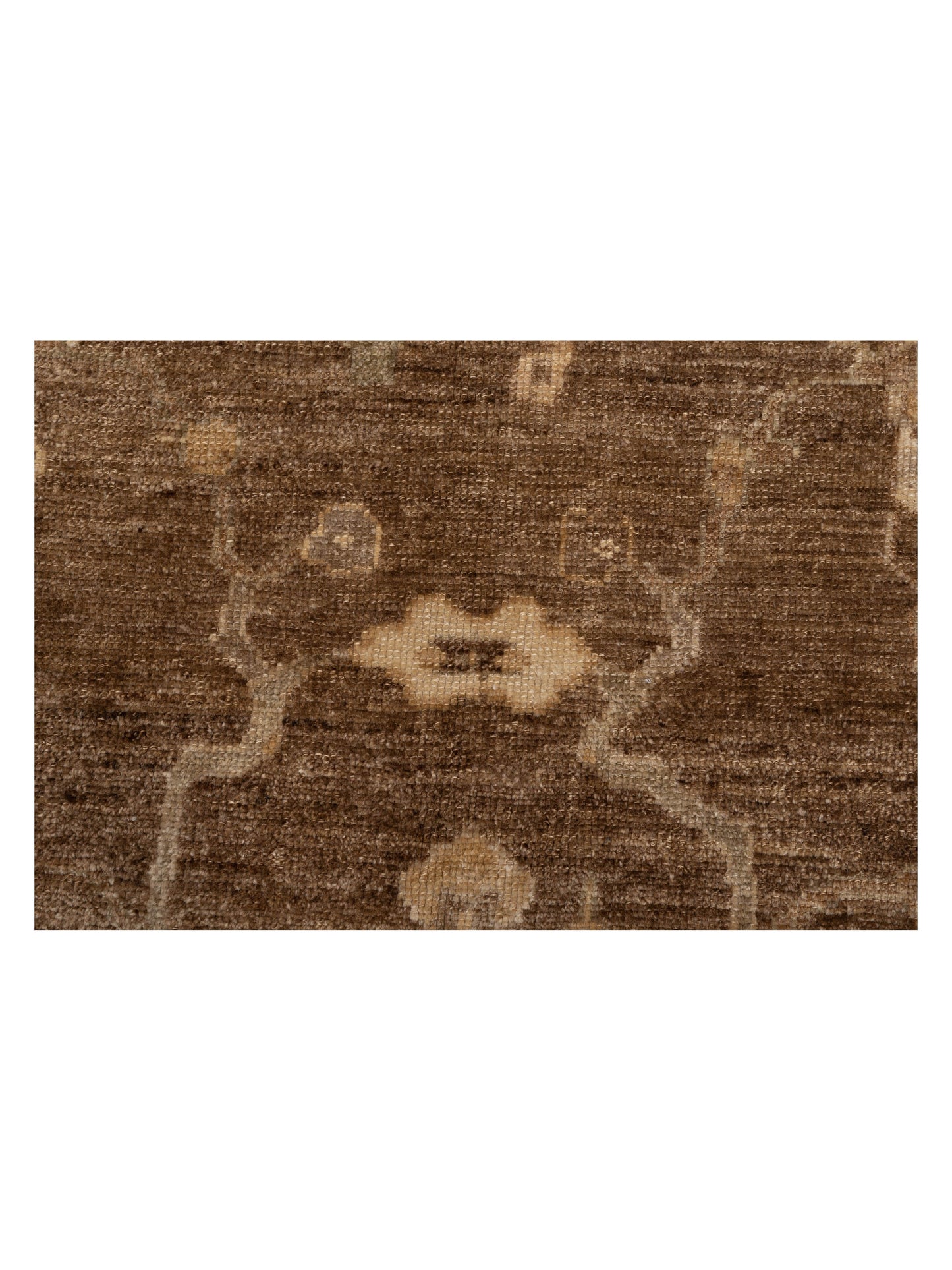 Angora Oushak 129149 Brown Green 6.3x10.8 Hand Knotted Rug