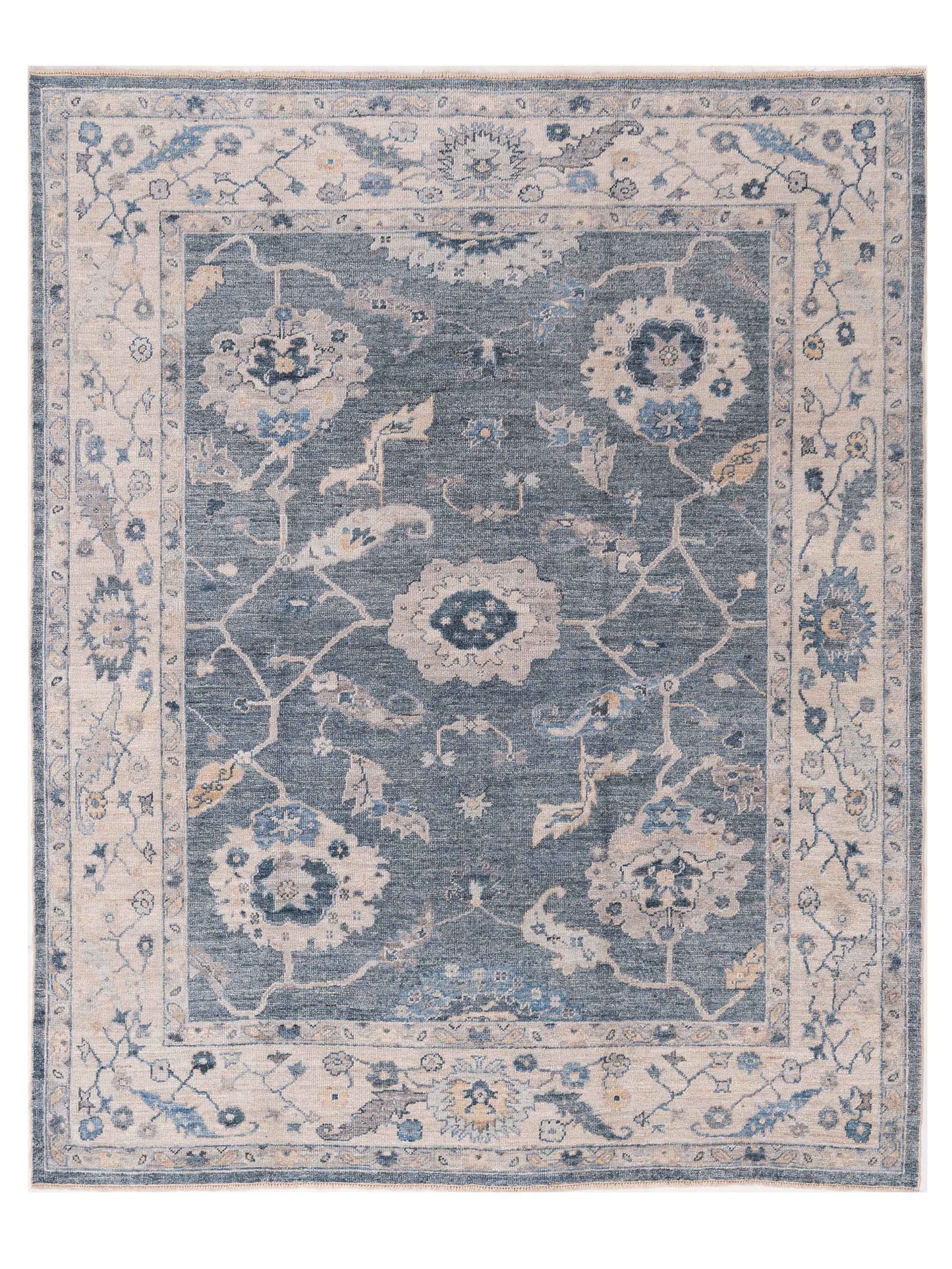 Anadol Angora Oushak  Blue Ivory Traditional