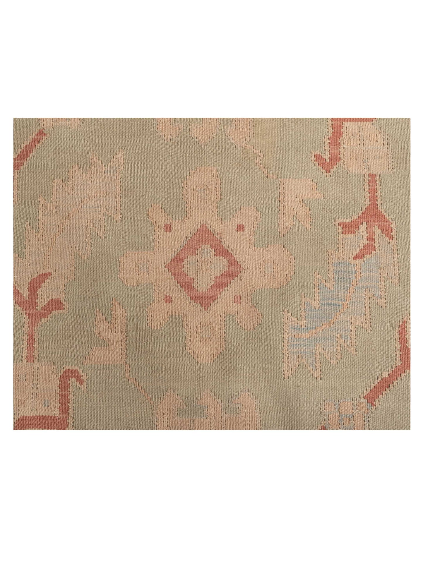 Transilvanian Kilim 64872 Green Beige 11.2x15.6 Hand Woven Rug