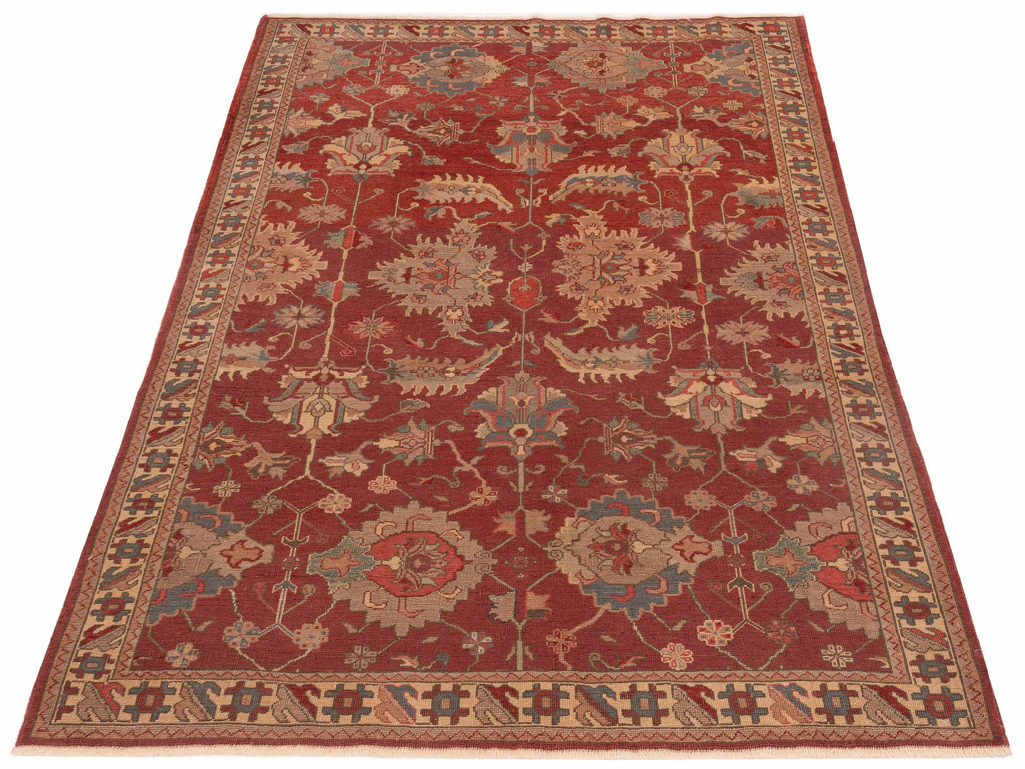 Antique Loom 147453 Red Ivory 5.9x8 Hand Knotted Rug