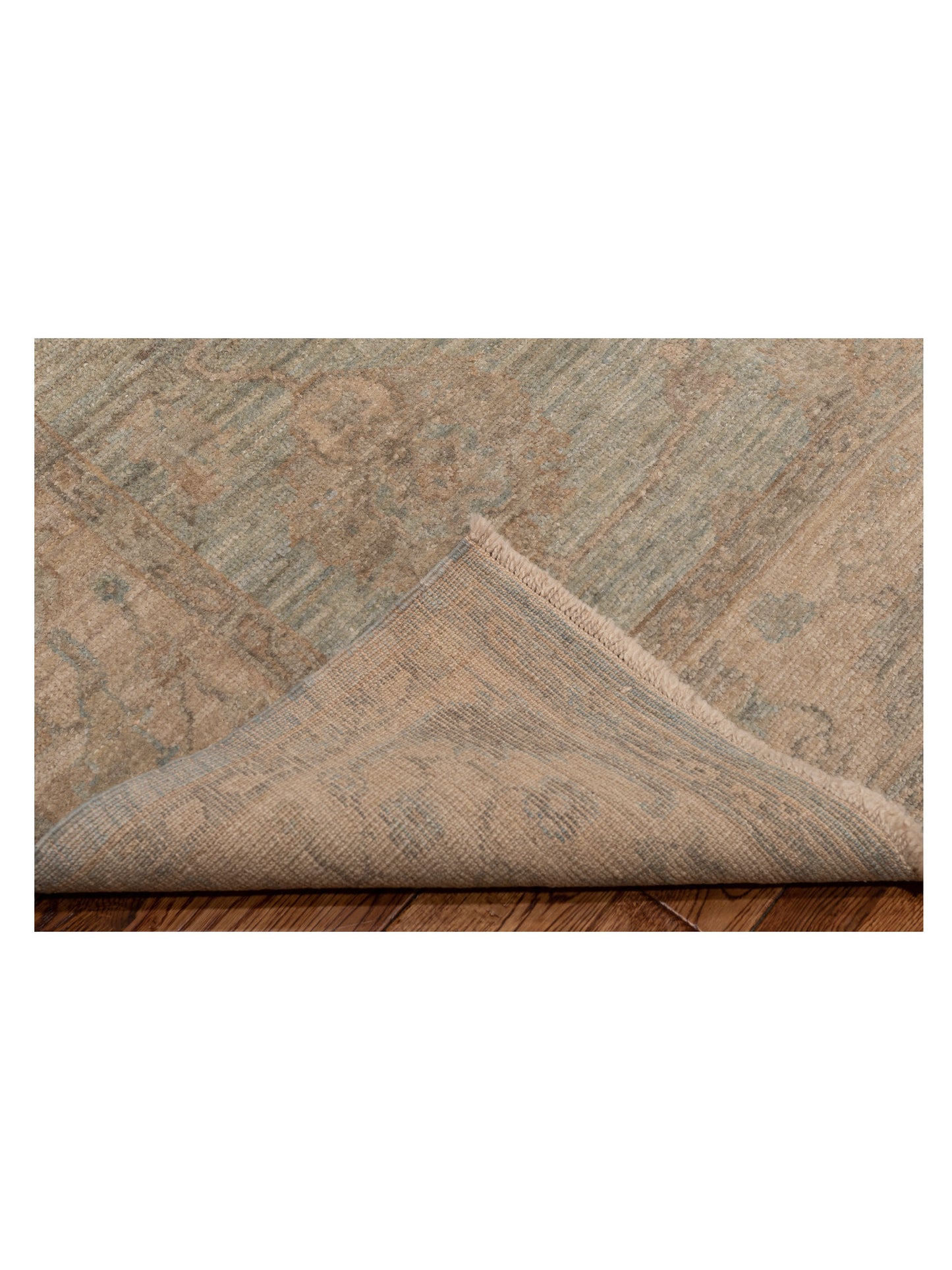 Angora Oushak 125817 Light Green Beige 6x11.3 Hand Knotted Rug