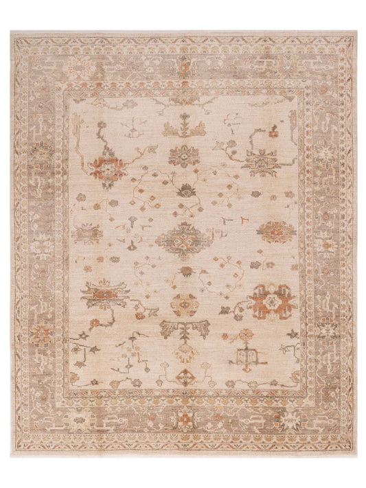 Anadol Angora Oushak  Ivory Brown Traditional